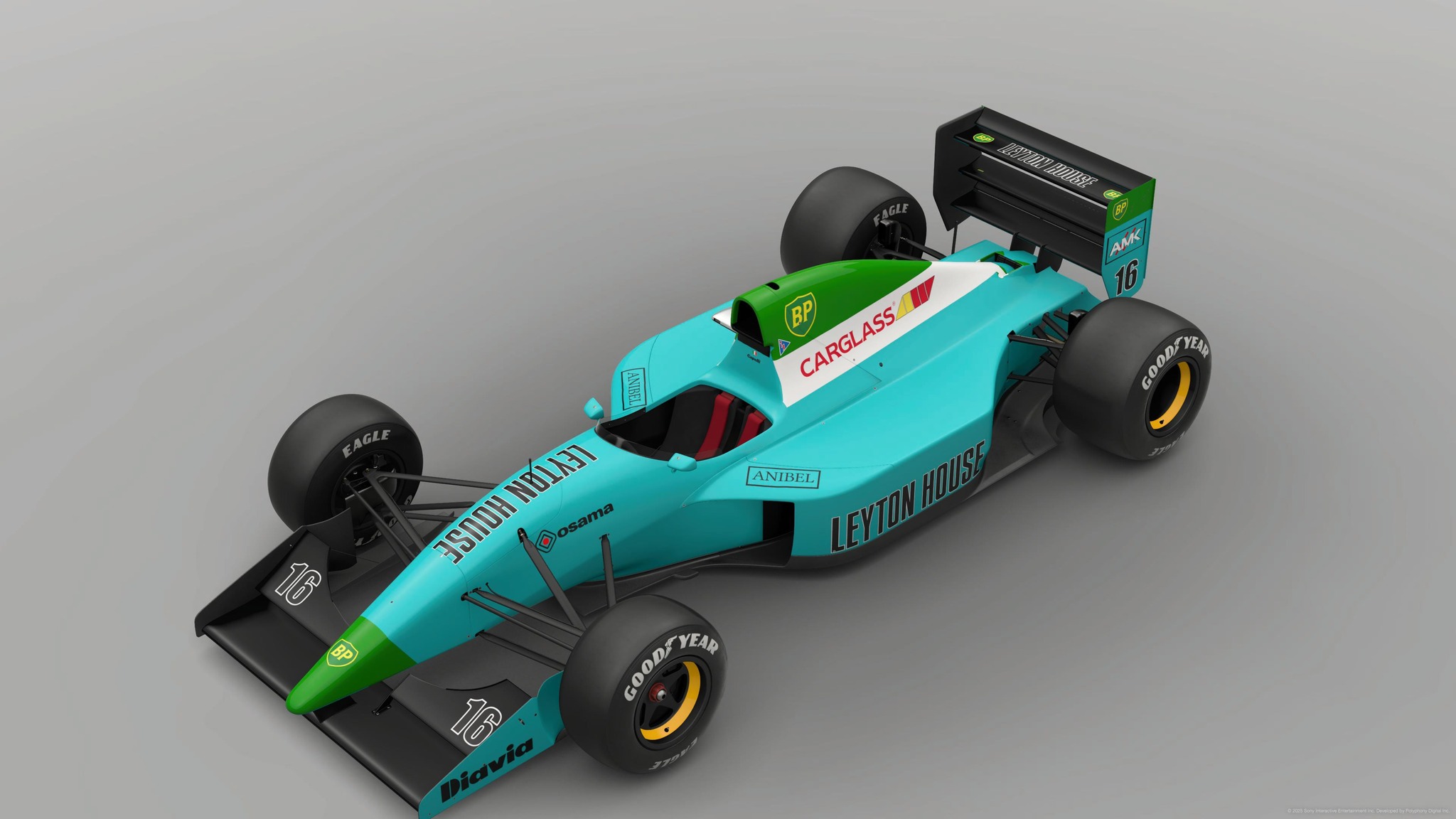 Leyton House March Team BP Classic F1 Stickers - Vintage Formula 1 Decals For Cars, Green/White/Blue