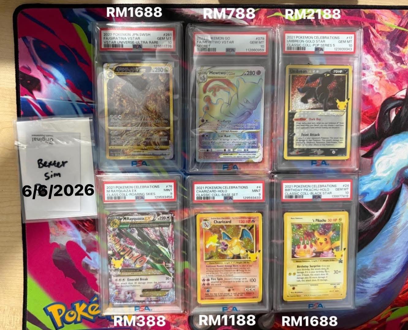 25th anniversary Pokémon Celebrations set in PSA 10