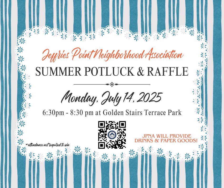Jeffries Point Neighborhood Association | # **REMINDER!** | Facebook