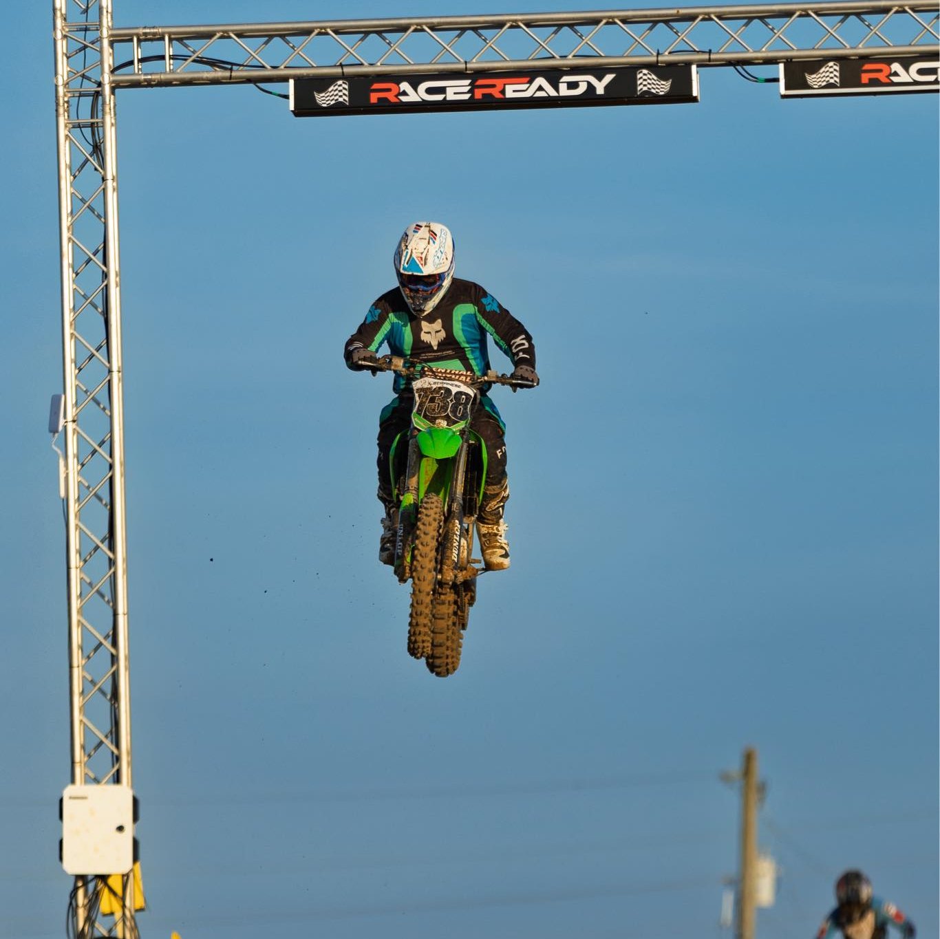 When you get to ride at work!!! Trying to fend off these 450 vet riders ...