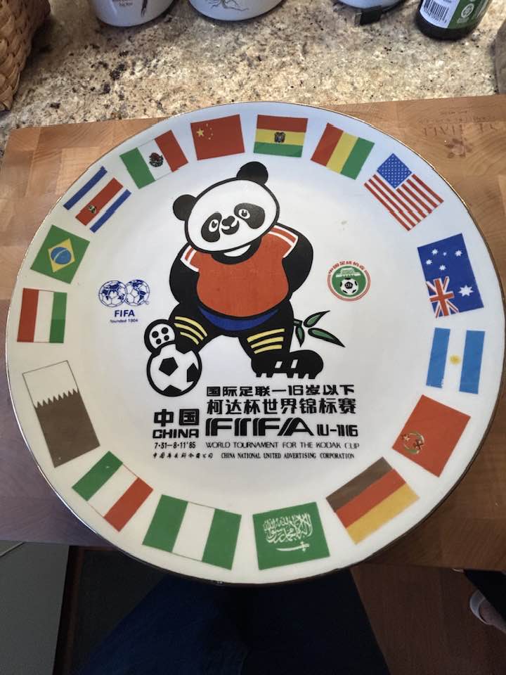 1985 U-16 World Cup China memorial plate sponsored by Kodak