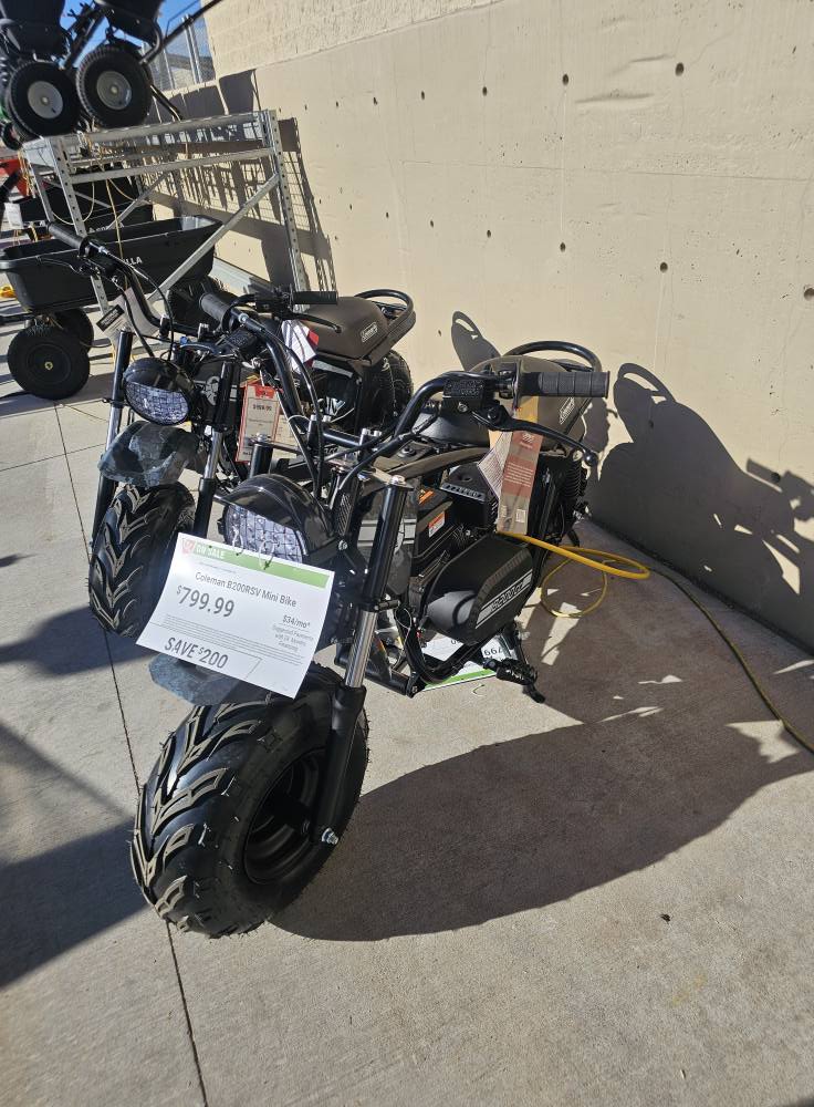 coleman mini bike for 9yr old XtremepowerUS Trail Ride On 99cc Dirt Bike Gas 4 Stroke w/ H pressure tires mini bike comes with a double shock absorber Can a 9 year old
