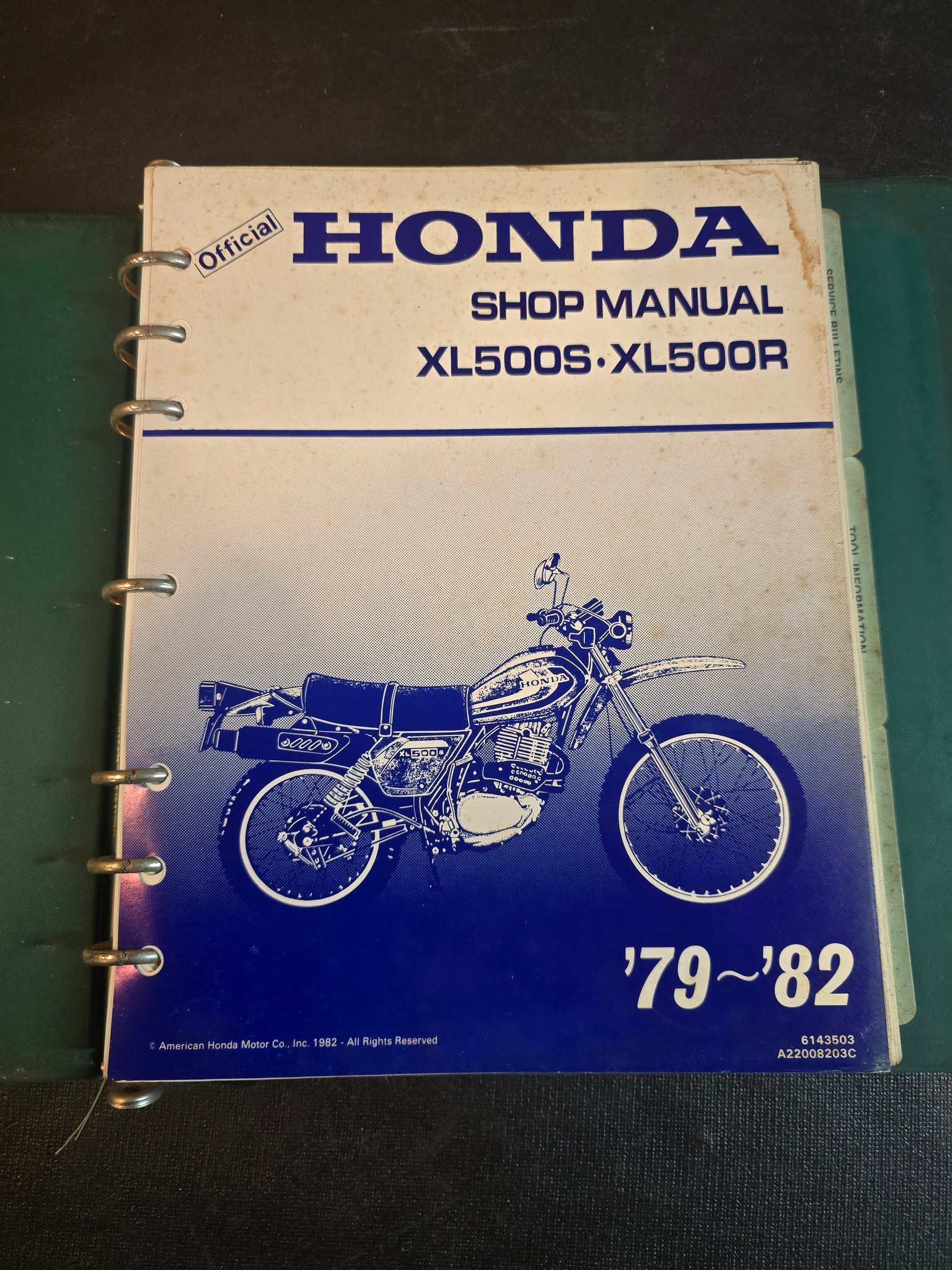 Honda XL/ XR 250 and 500 Haynes owners workshop manual. This book 