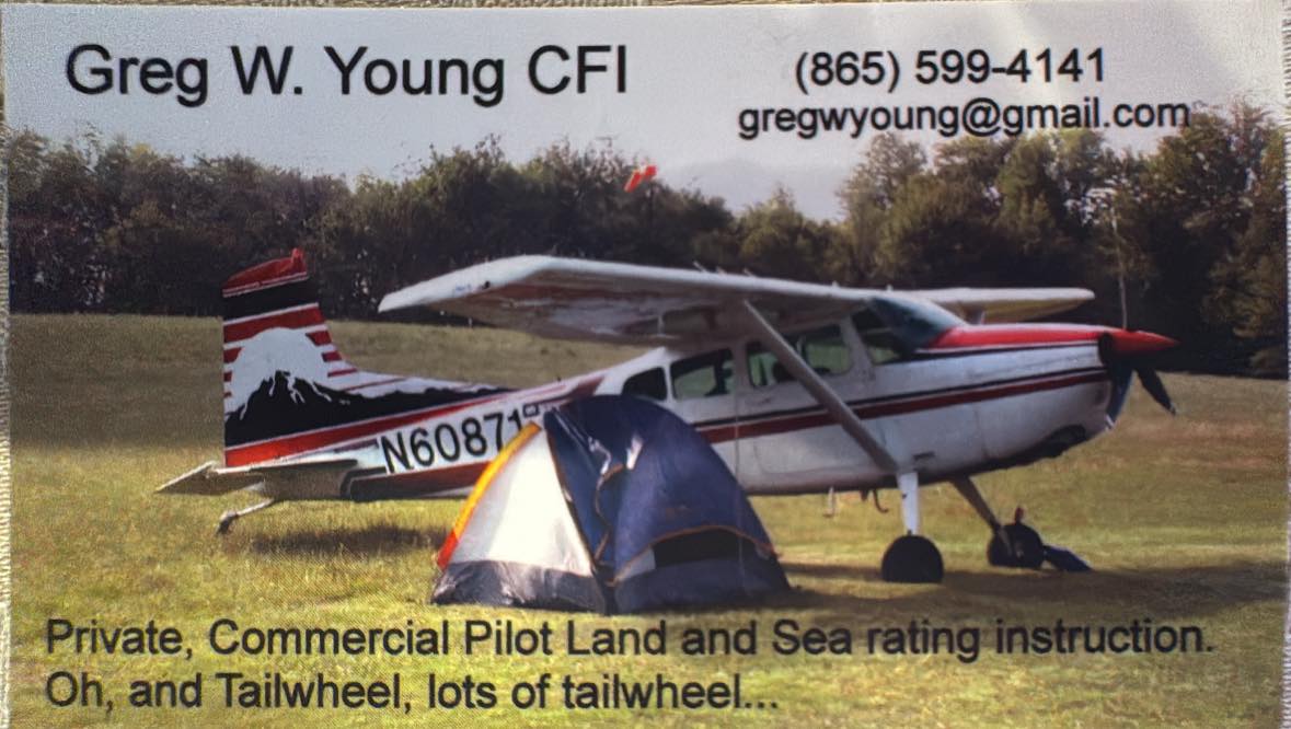 Hi, my name is Greg Young CFI-I.