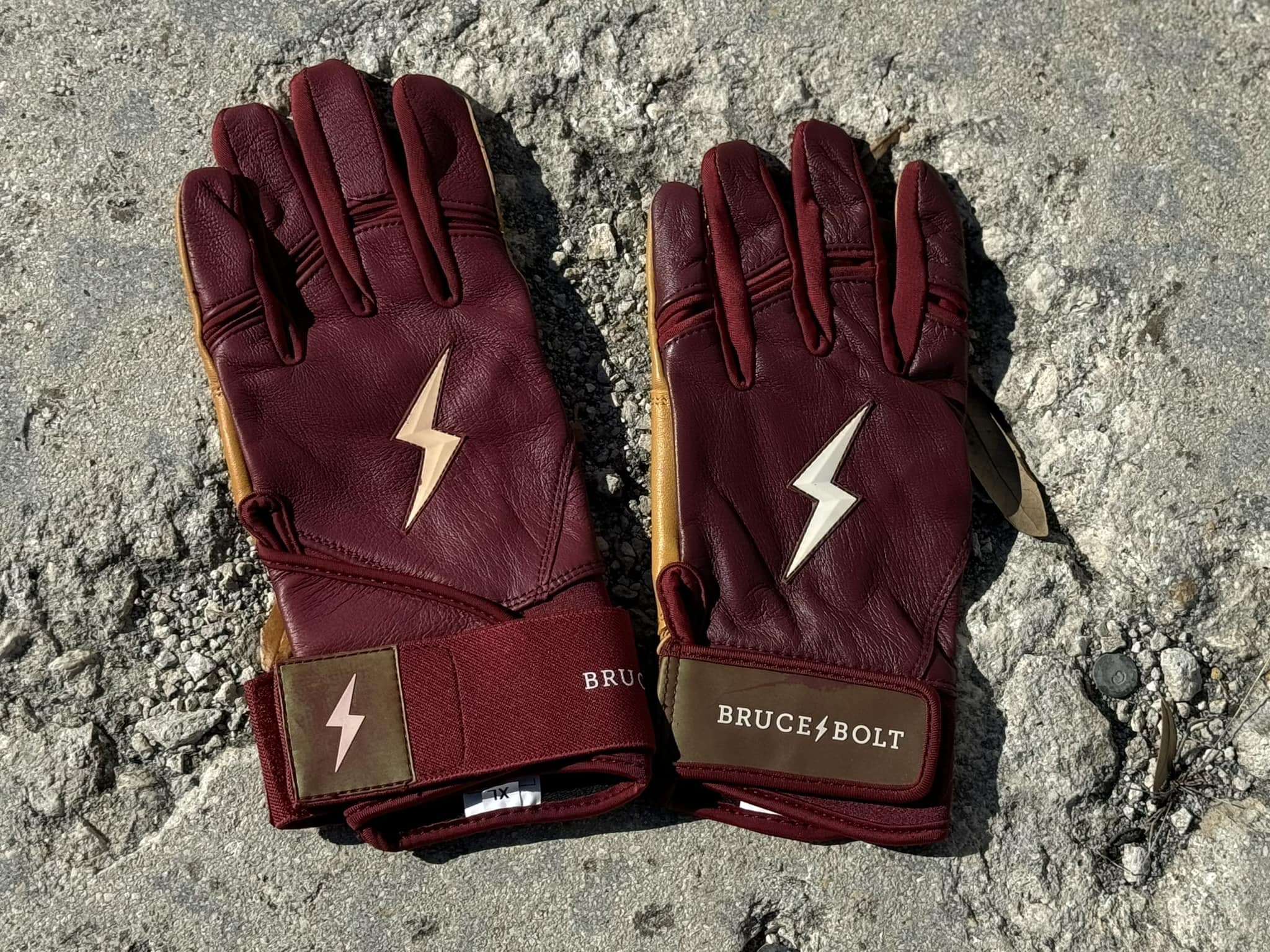 Brand New pair of Bruce Bolt Tampa Series Long Cuff Batting Gloves 