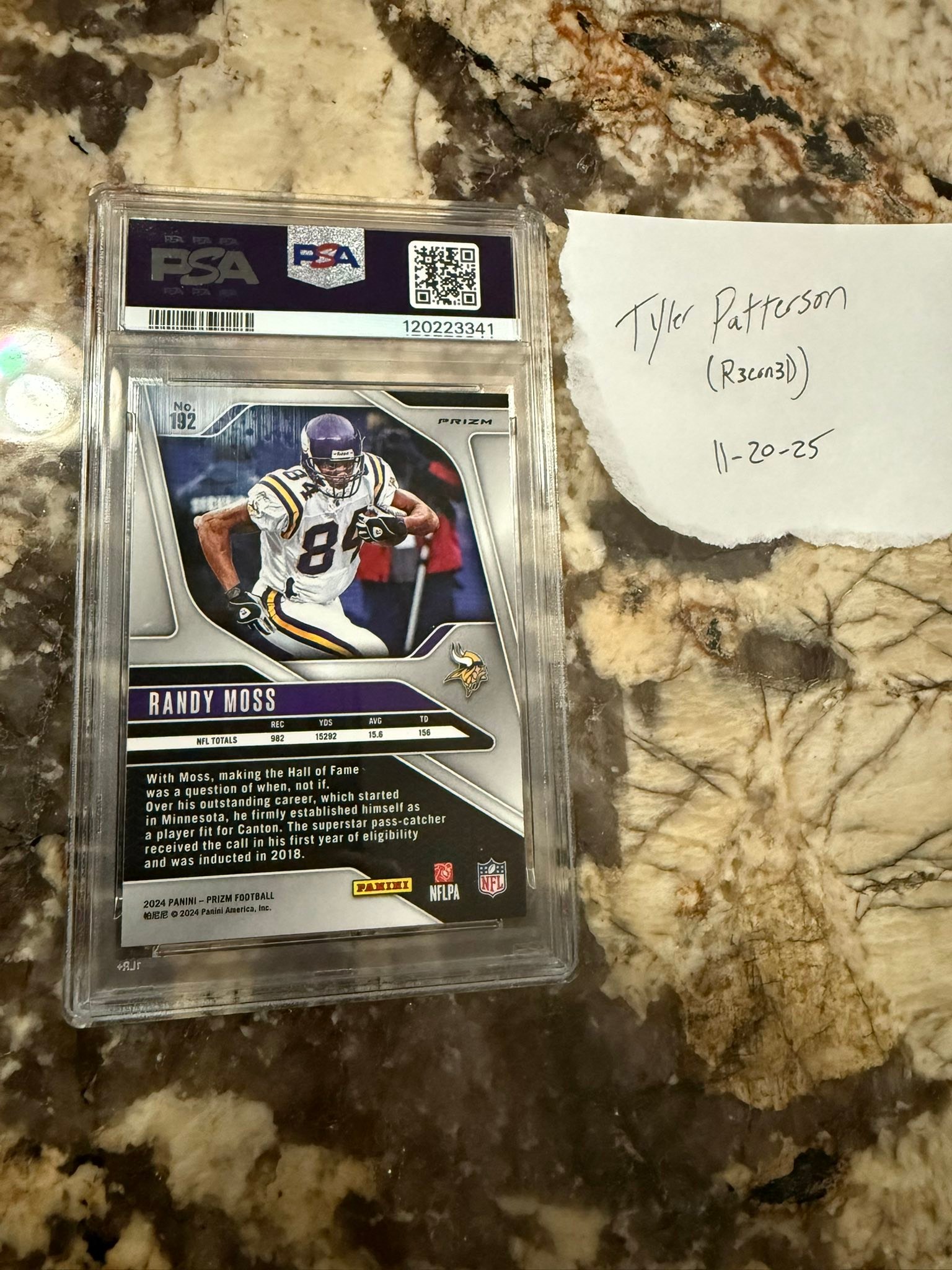 Is this 2024 Prizm Randy Moss card the only PSA 10?