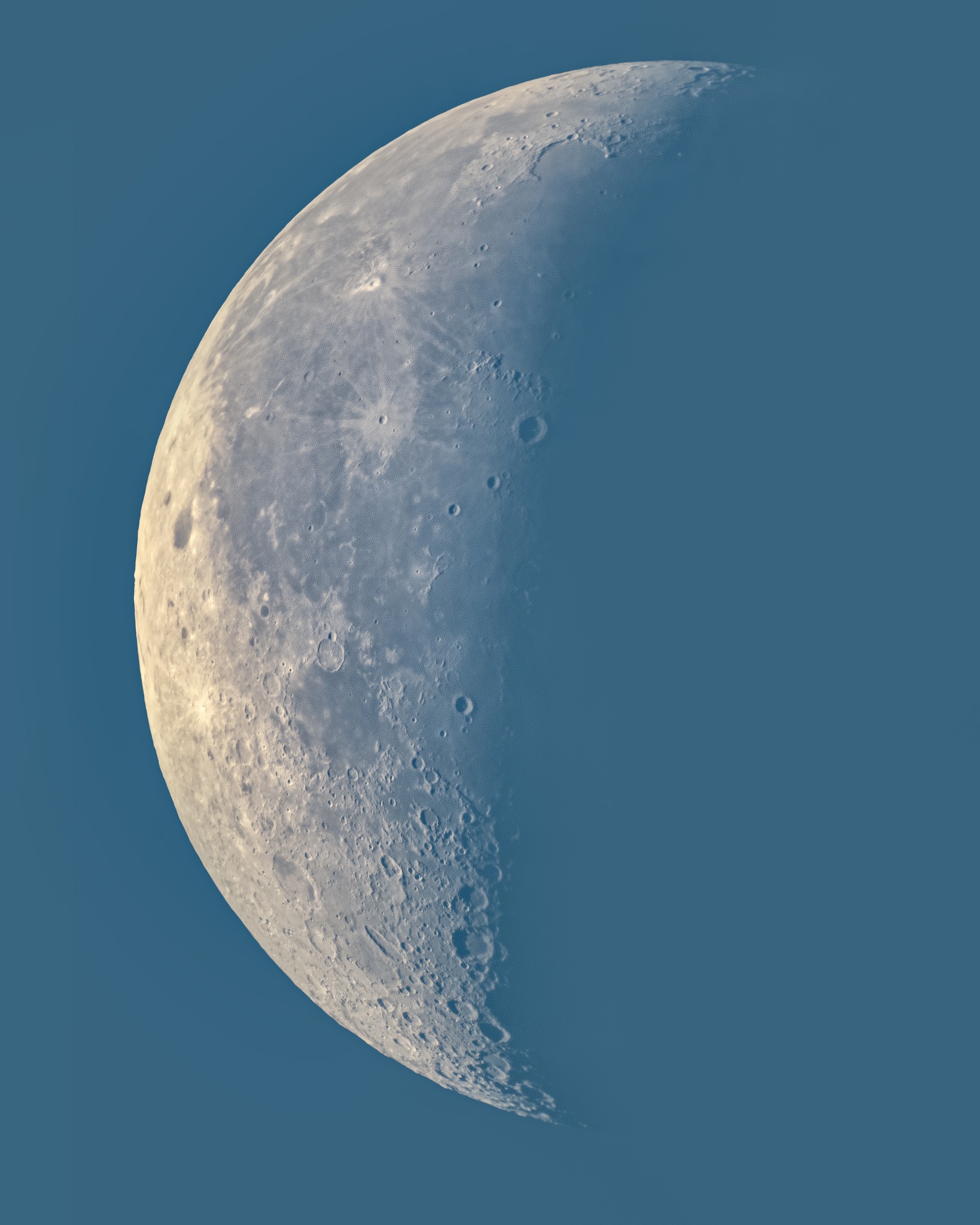26% waning crescent Moon image captured with William optics GT71