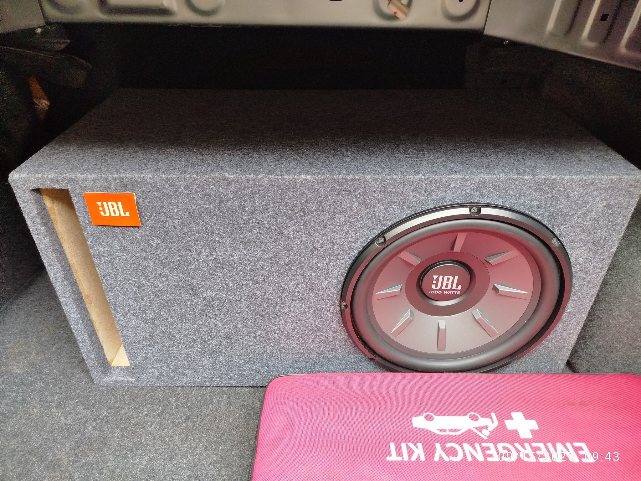 Car audio system with JBL and Sony components