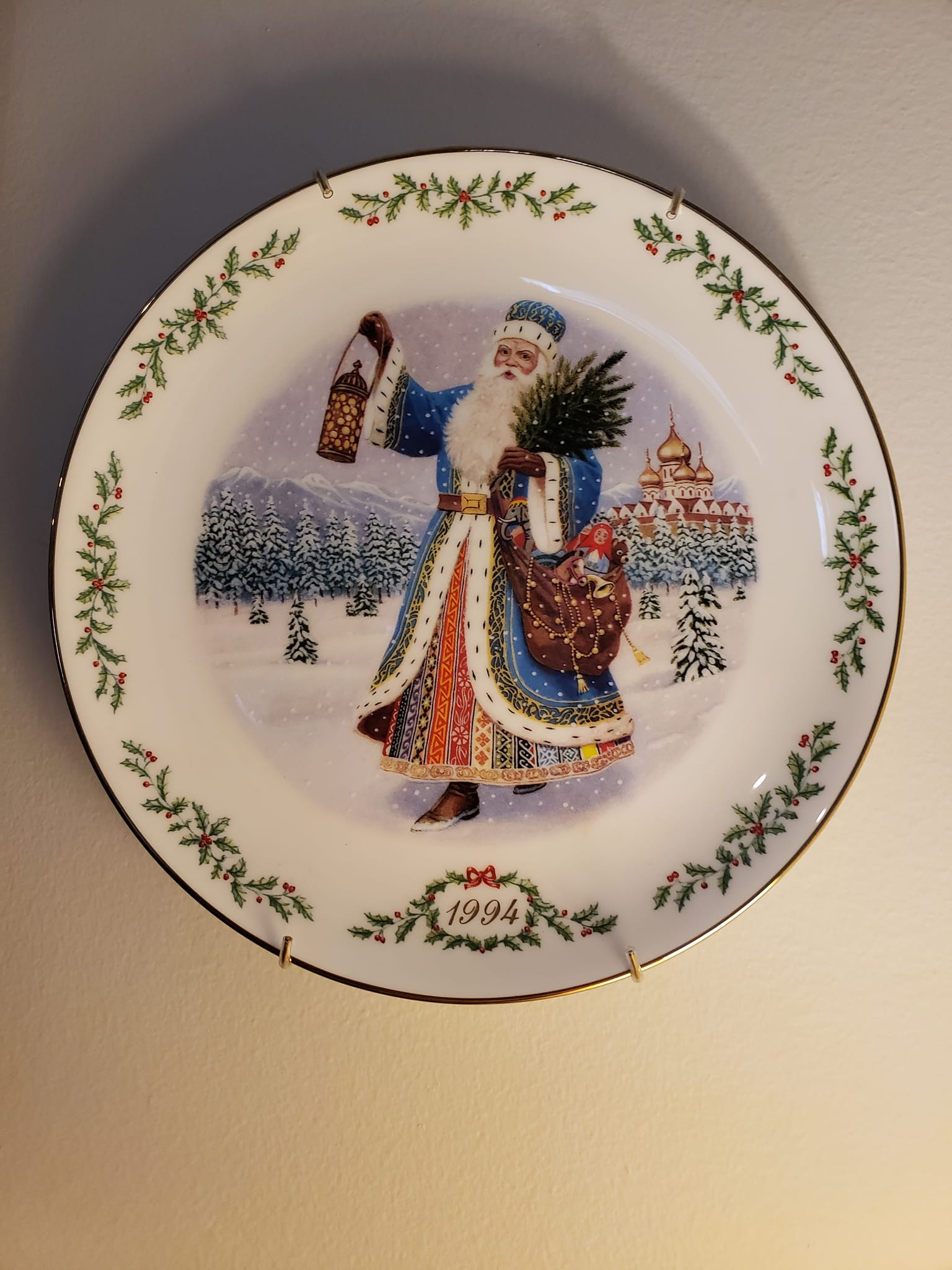 Lenox Biltmore House Christmas plates from 1992-1994
