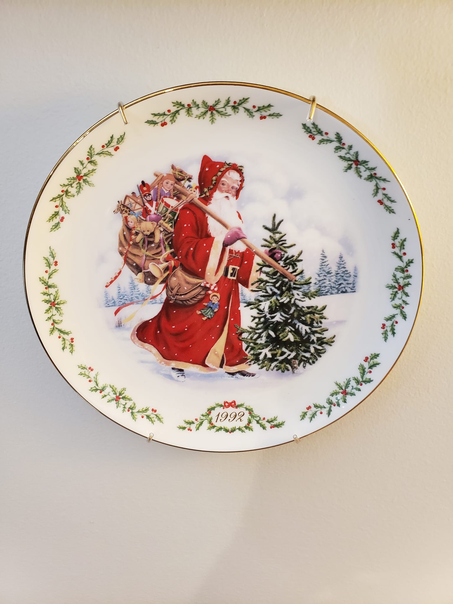 Lenox Biltmore House Christmas plates from 1992-1994
