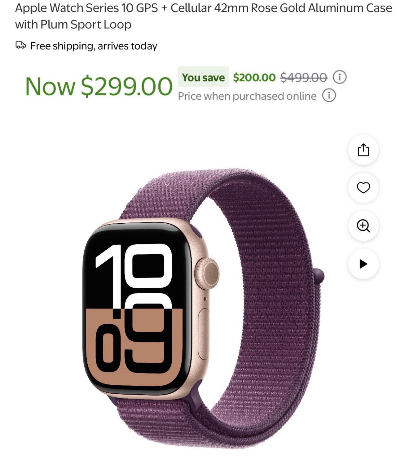 Apple Watch Series 11 [GPS 42mm] Smartwatch with Rose Gold 
