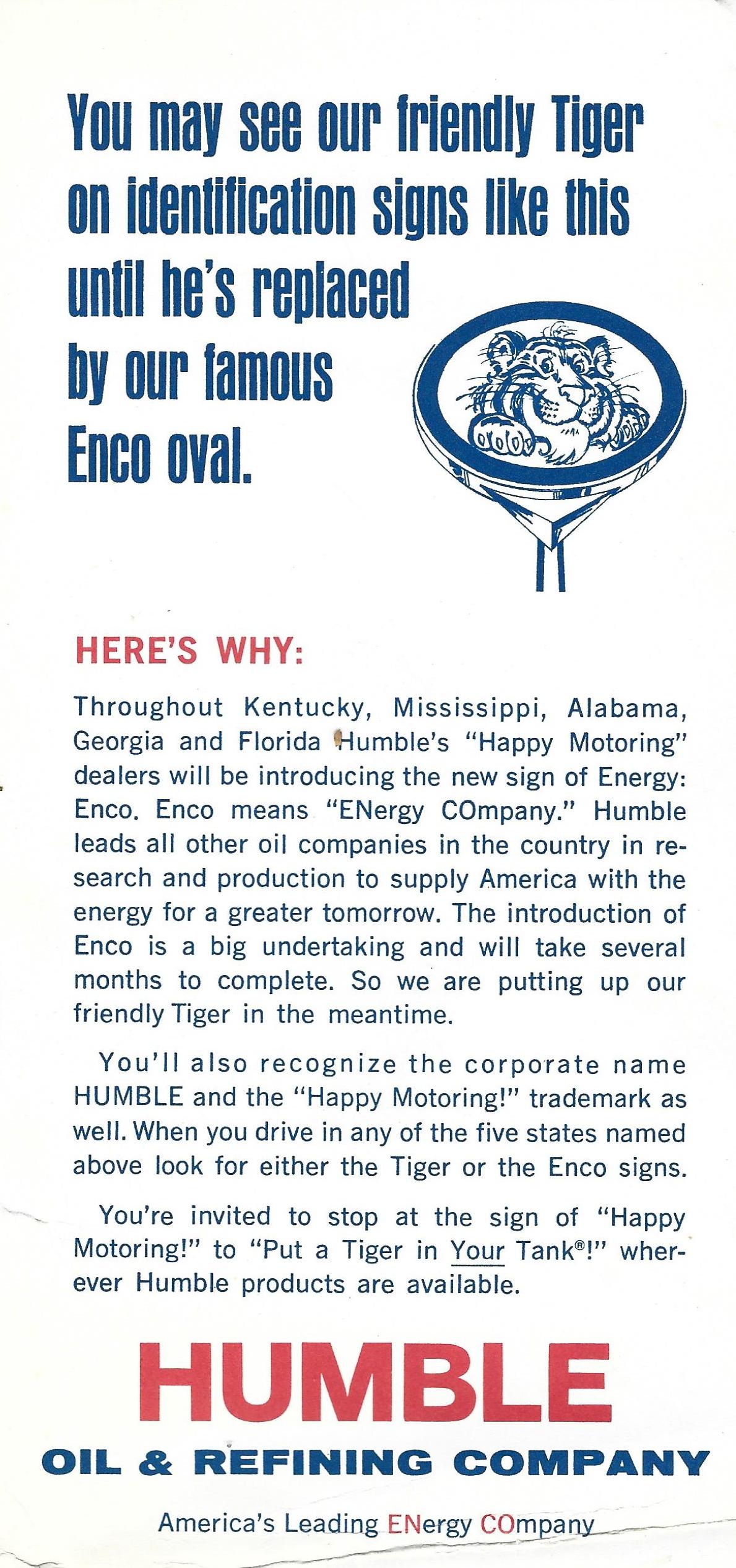 Rebranding of Esso to Enco in the Southeastern United States