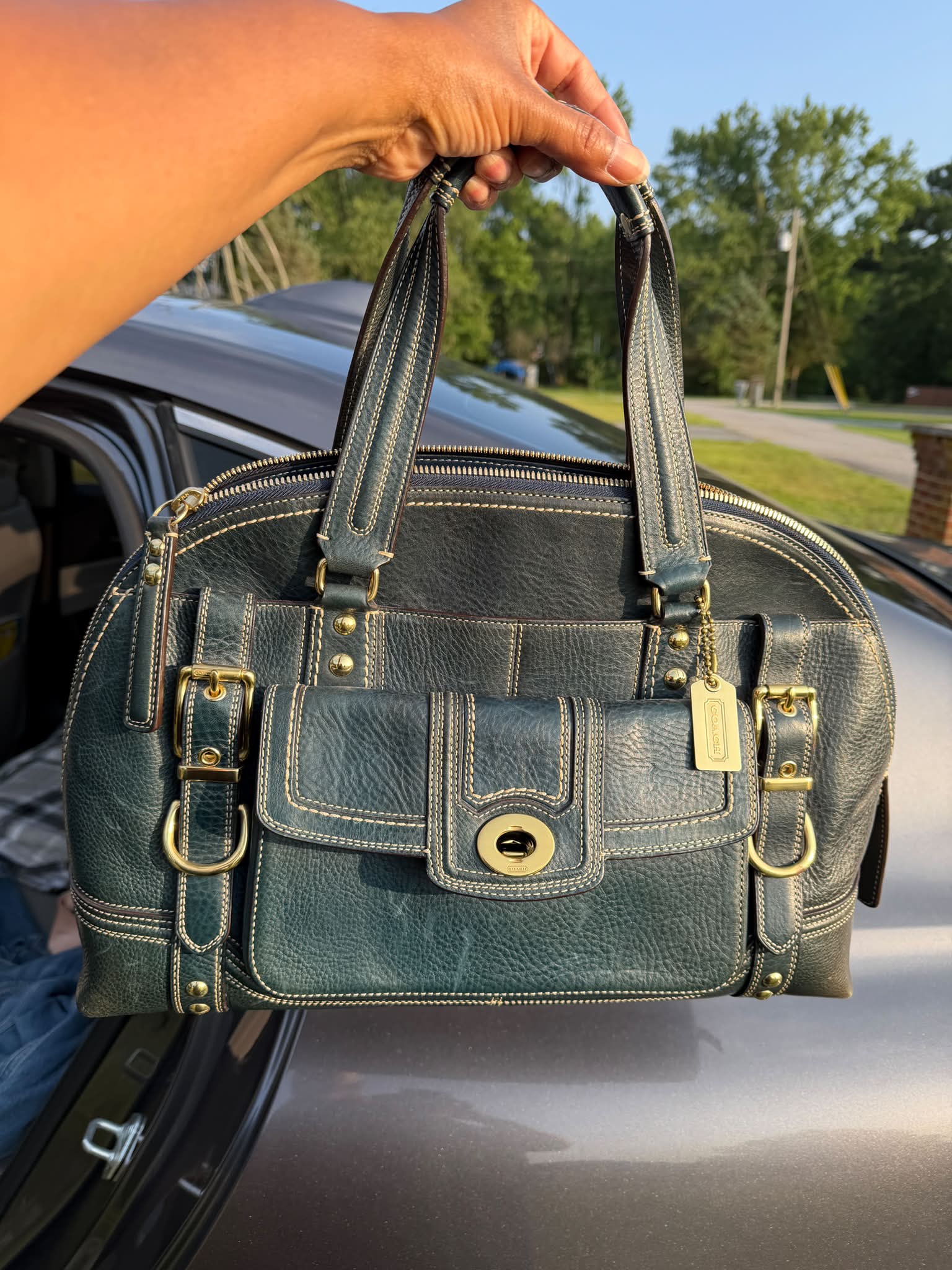 Coach Miranda purse in teal