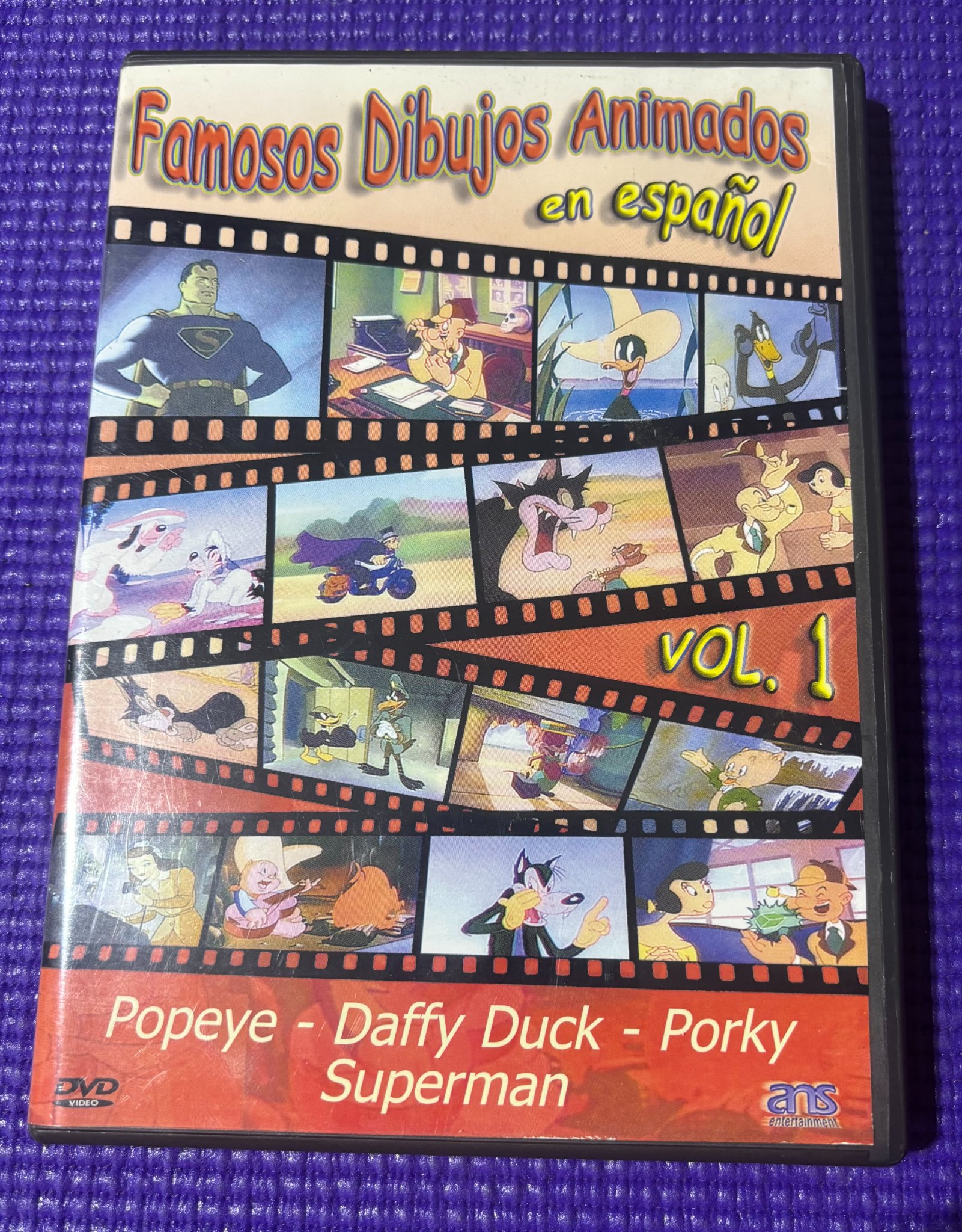 DVD Famosos Dibujos Animados en Español Daffy Duck, Popeye, Porky 