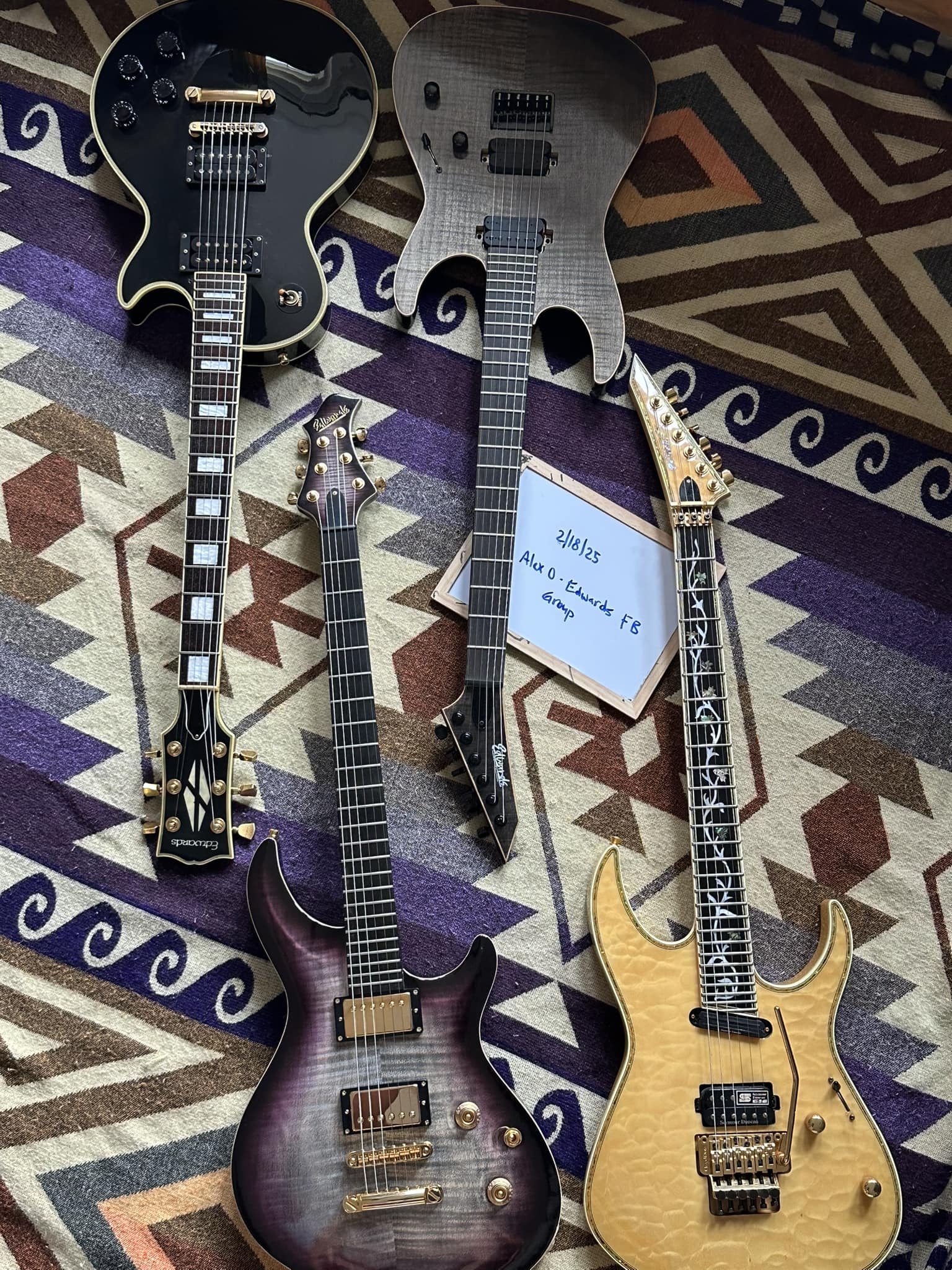 Rare 2006 Edwards RV-148 black gold guitar for sale