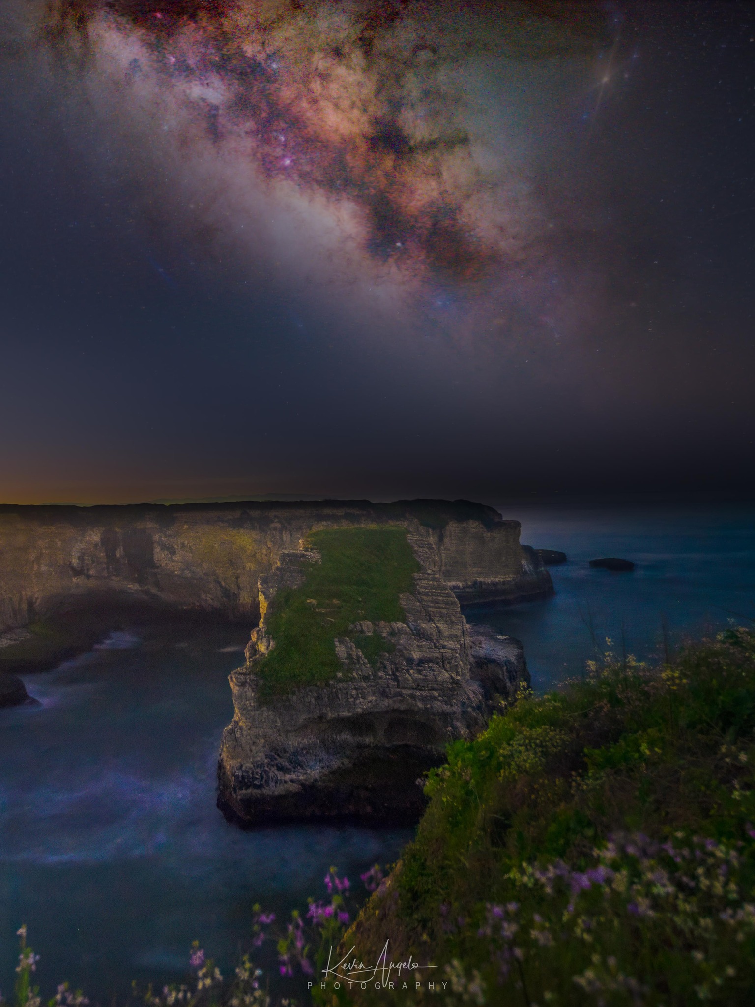 Capturing milky way at shark fin cove | Davenport, CA