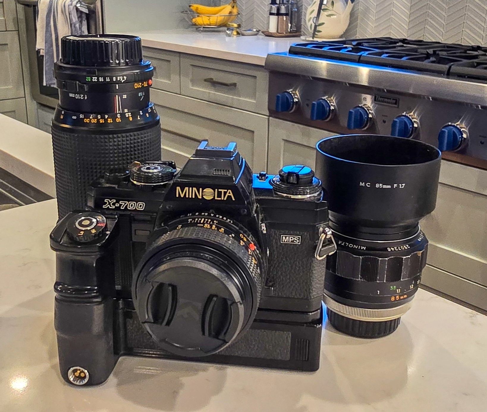 Minolta X700 camera with lenses