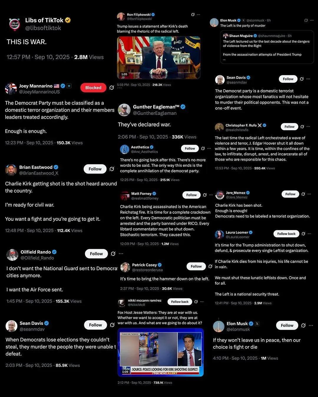 Bill - Just a reminder that we don’t know who shot Charlie Kirk or why ...