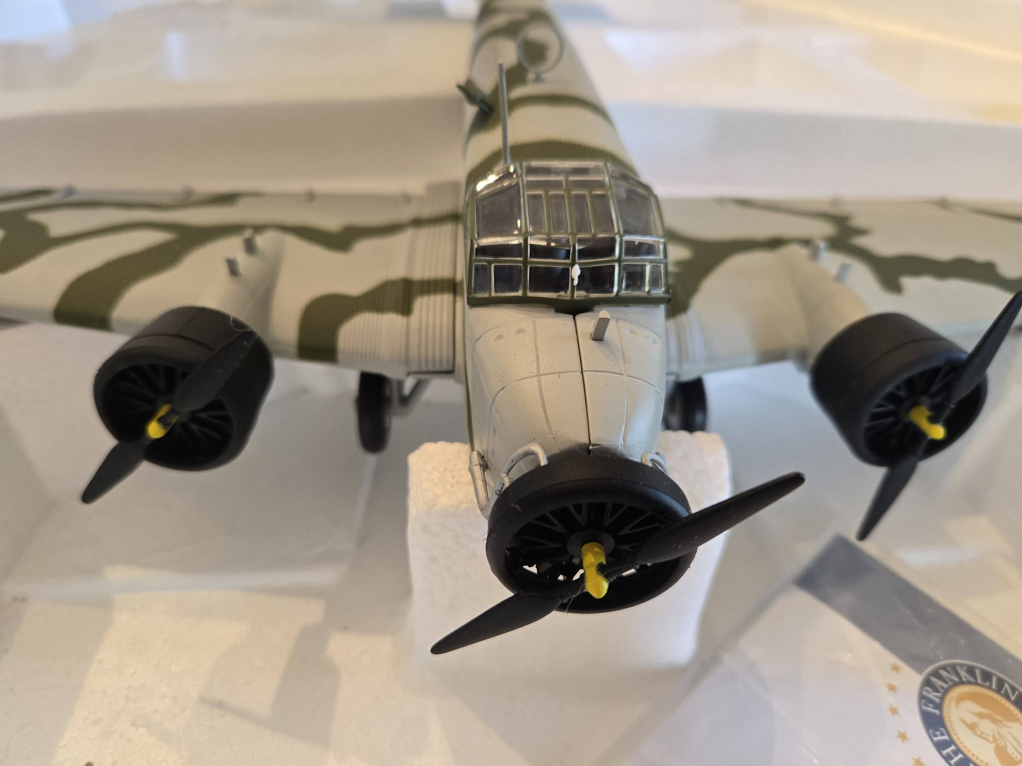Franklin Mint 1/48 Ju-52 diecast model in Norway winter scheme