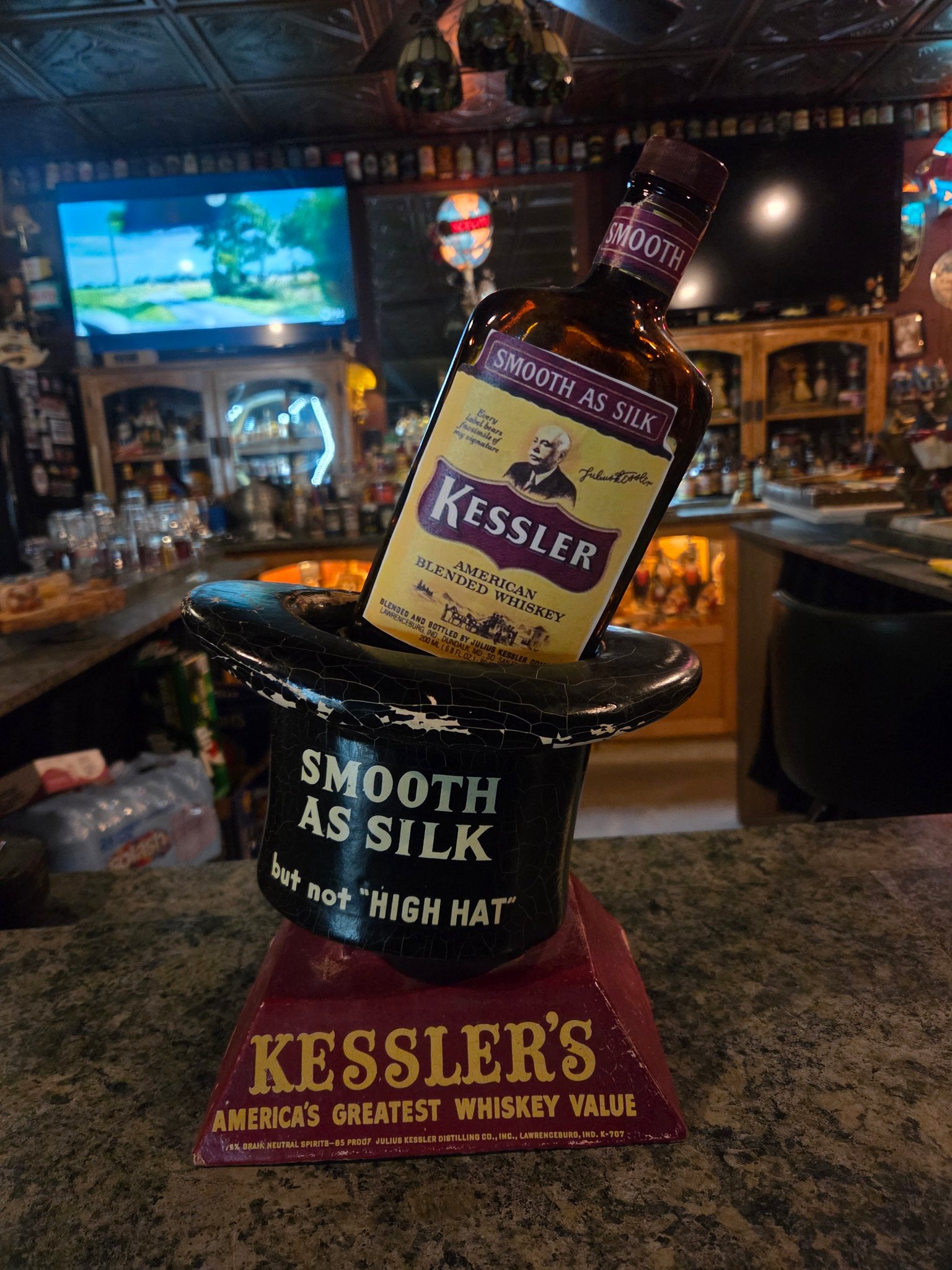 Vintage Kessler, whiskey mirror ideal for the bowling fan 