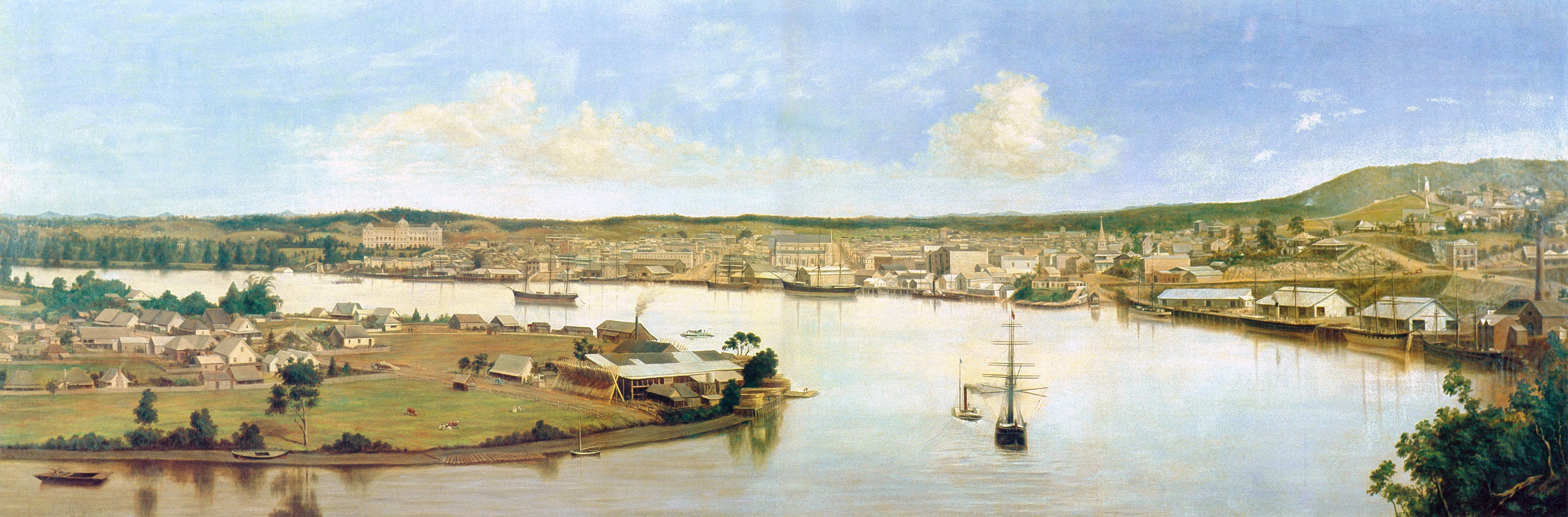 Historic views of Brisbane from 1880