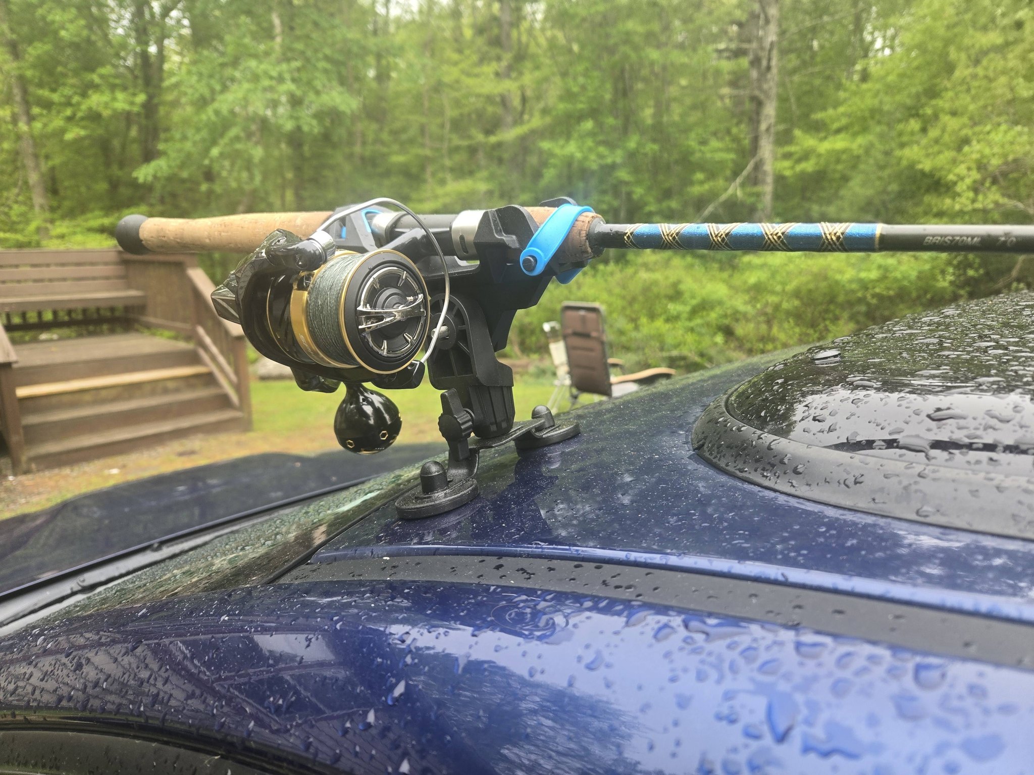 carry fishing poles on car roof Raynesys Vehicle Rod Holder, Fishing Pole Rack Inside, 5 Rod Capacity, Heavy Duty Adjustable 30-54 Inch, Fishing Rod Carrier Fishing Pole Storage Straps for Truck Car SUV Protective foam pads with individual rod slots combine with rubber retention straps to keep rods and reels safely suspended in place without getting banged around or entangled Magnerak: The Magnetic Fishing Rod