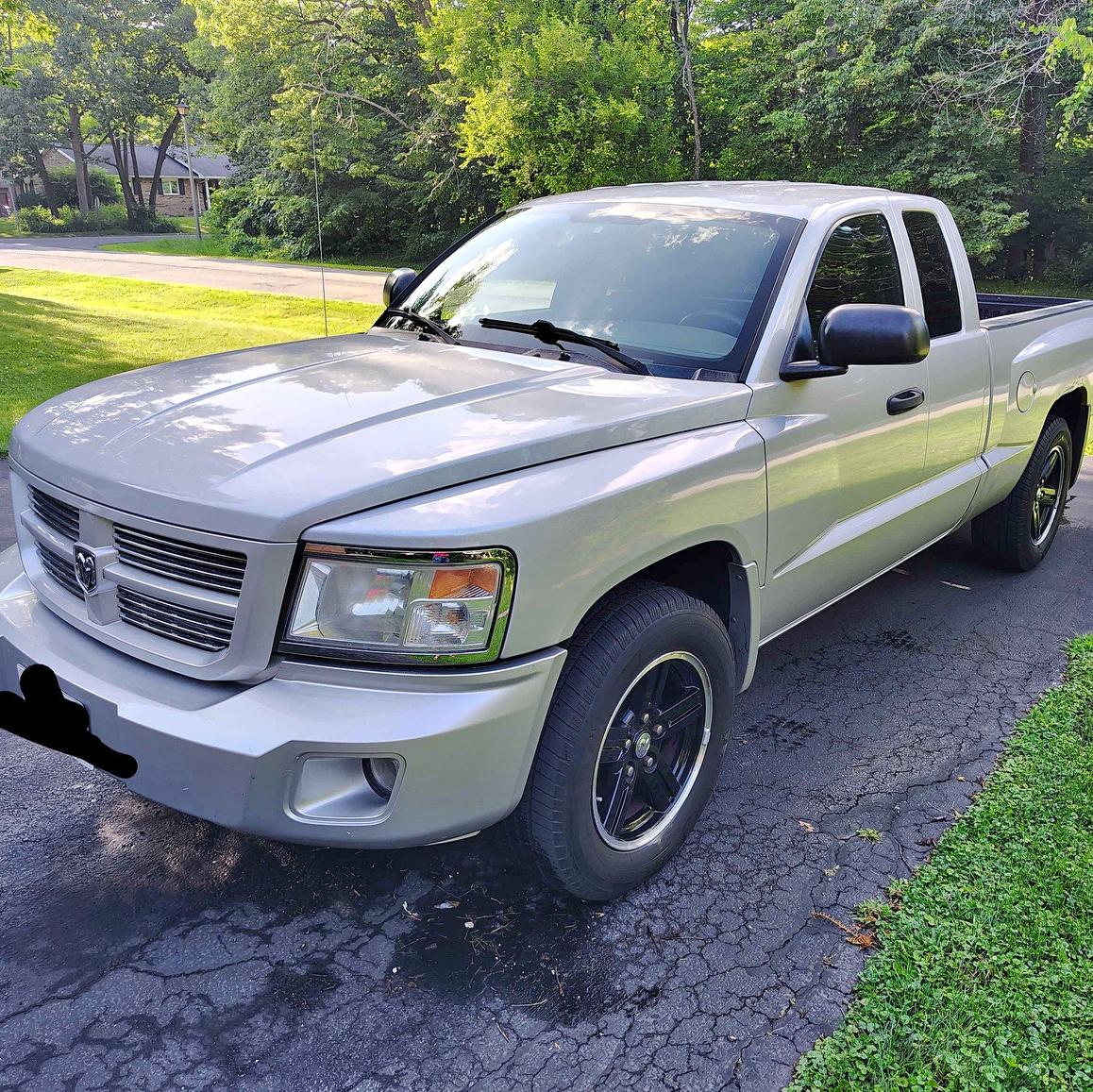 6" Aluminum Running Boards Side Bars For 2005-2011 Dodge Dakota Club Cab – Black Matte Pair