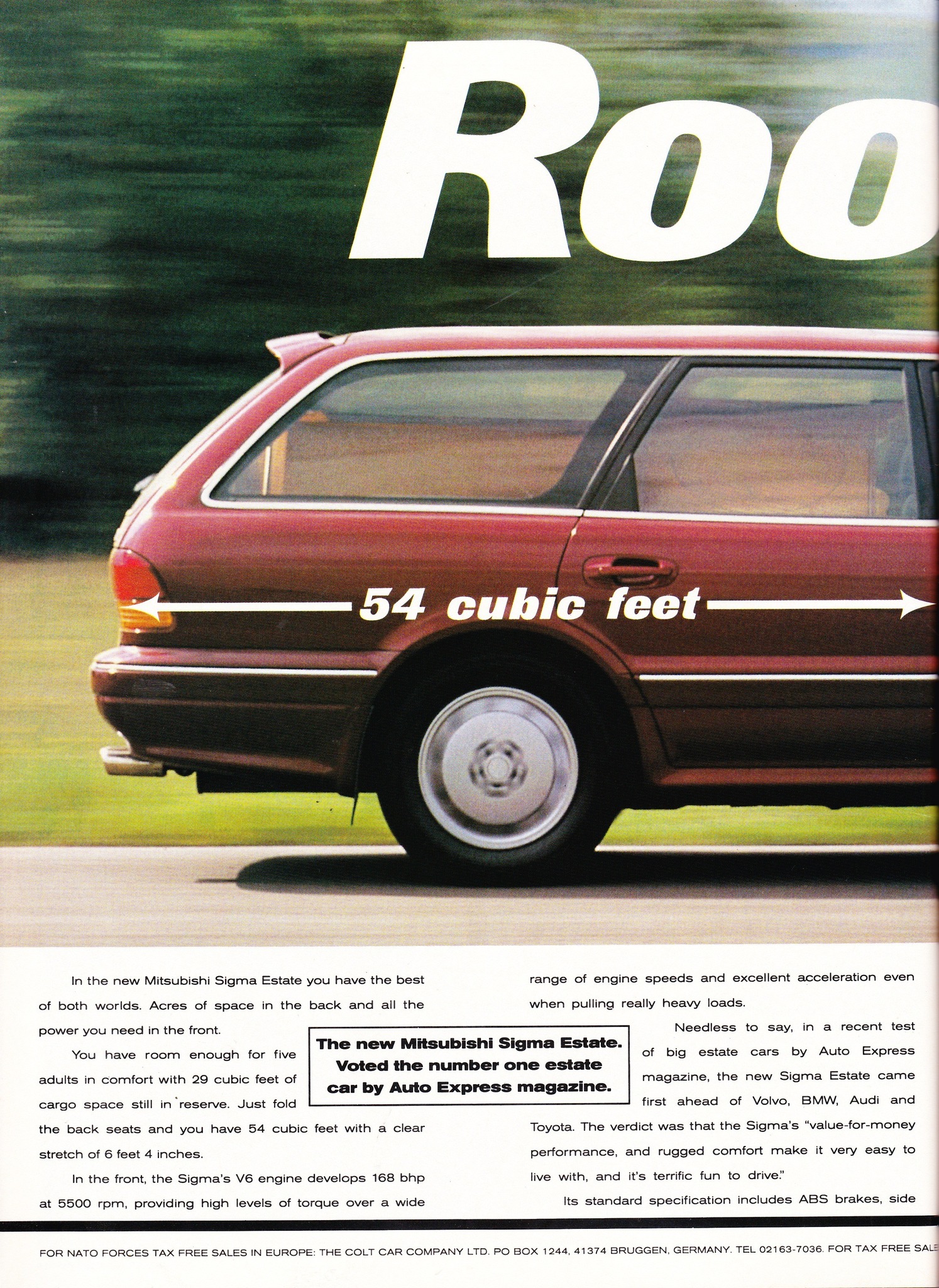 1994 Mitsubishi Sigma Estate Brochure. UK, 6-1994.
