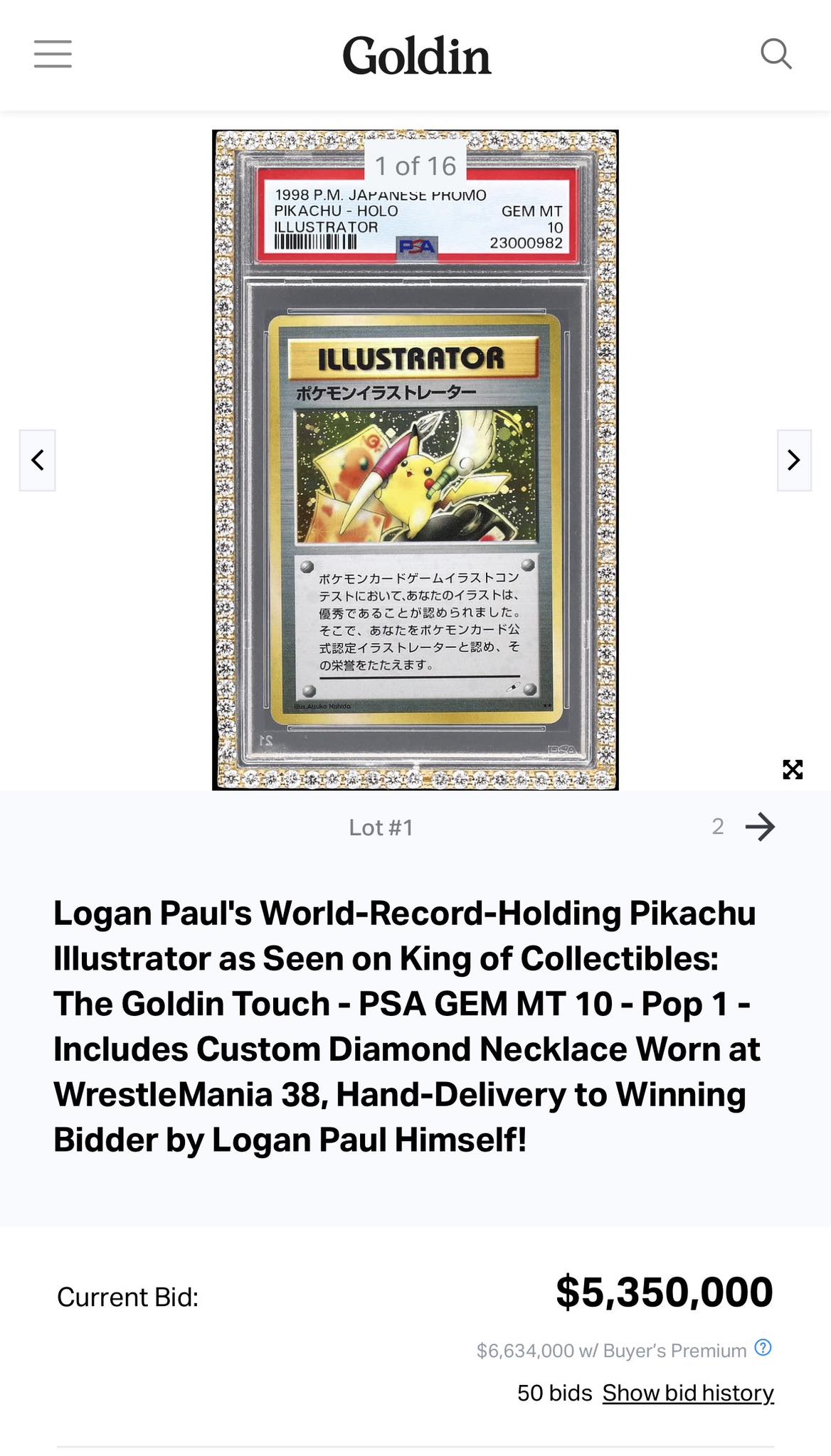 holographic illustrator pikachu card Pokemon Look at the back of