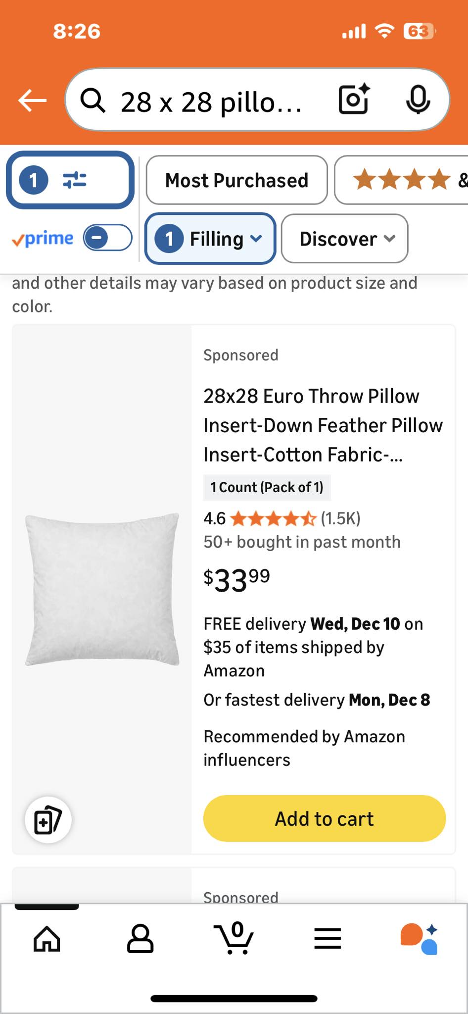 Utopia Bedding Cushion Inner Pads (Pack Of 2, White) - Cushion Inserts