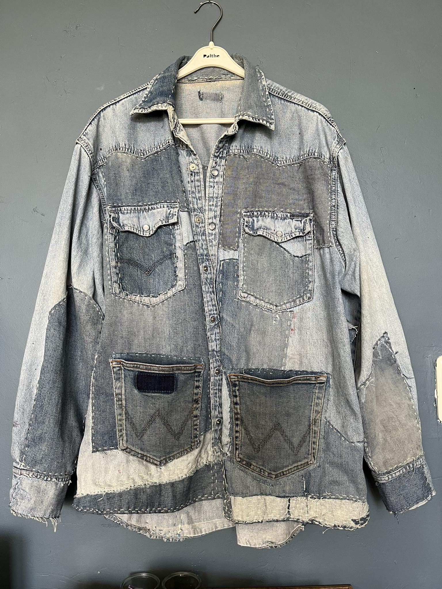 Restoring a 30-year-old denim sashiko shirt with boro details