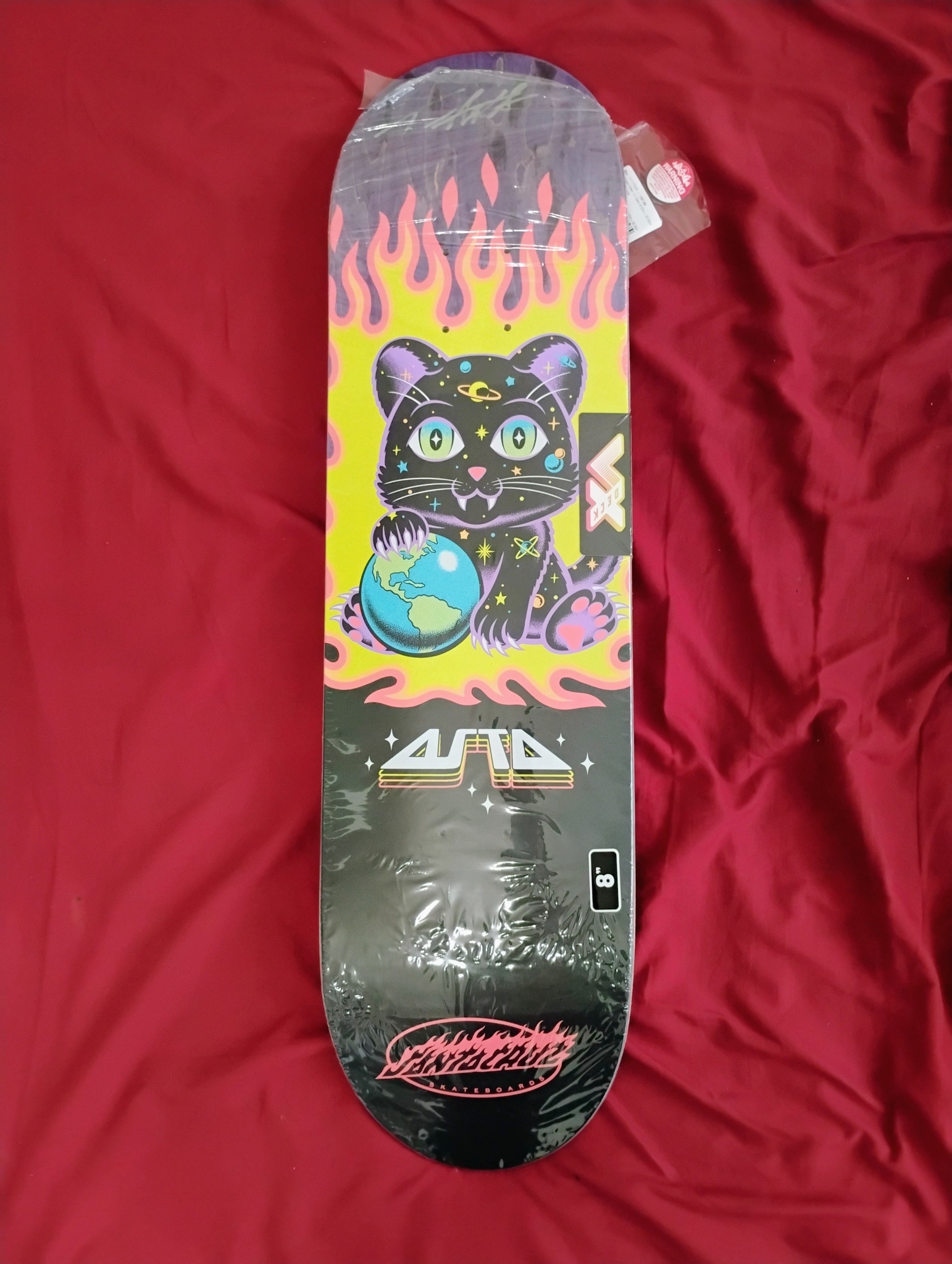 Signed Tom Asta Santa Cruz VX skateboard for sale