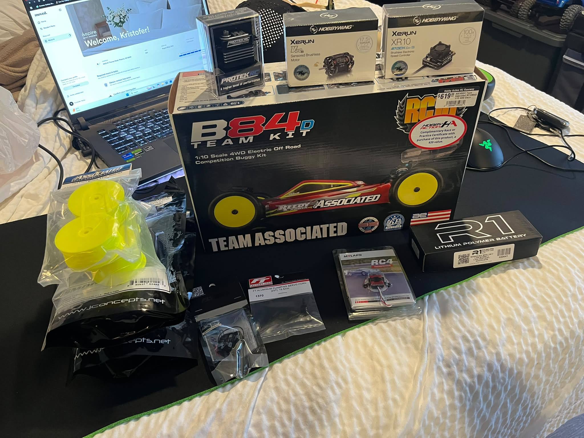 B84D Team Associated RC parts unboxing from Hobby Action