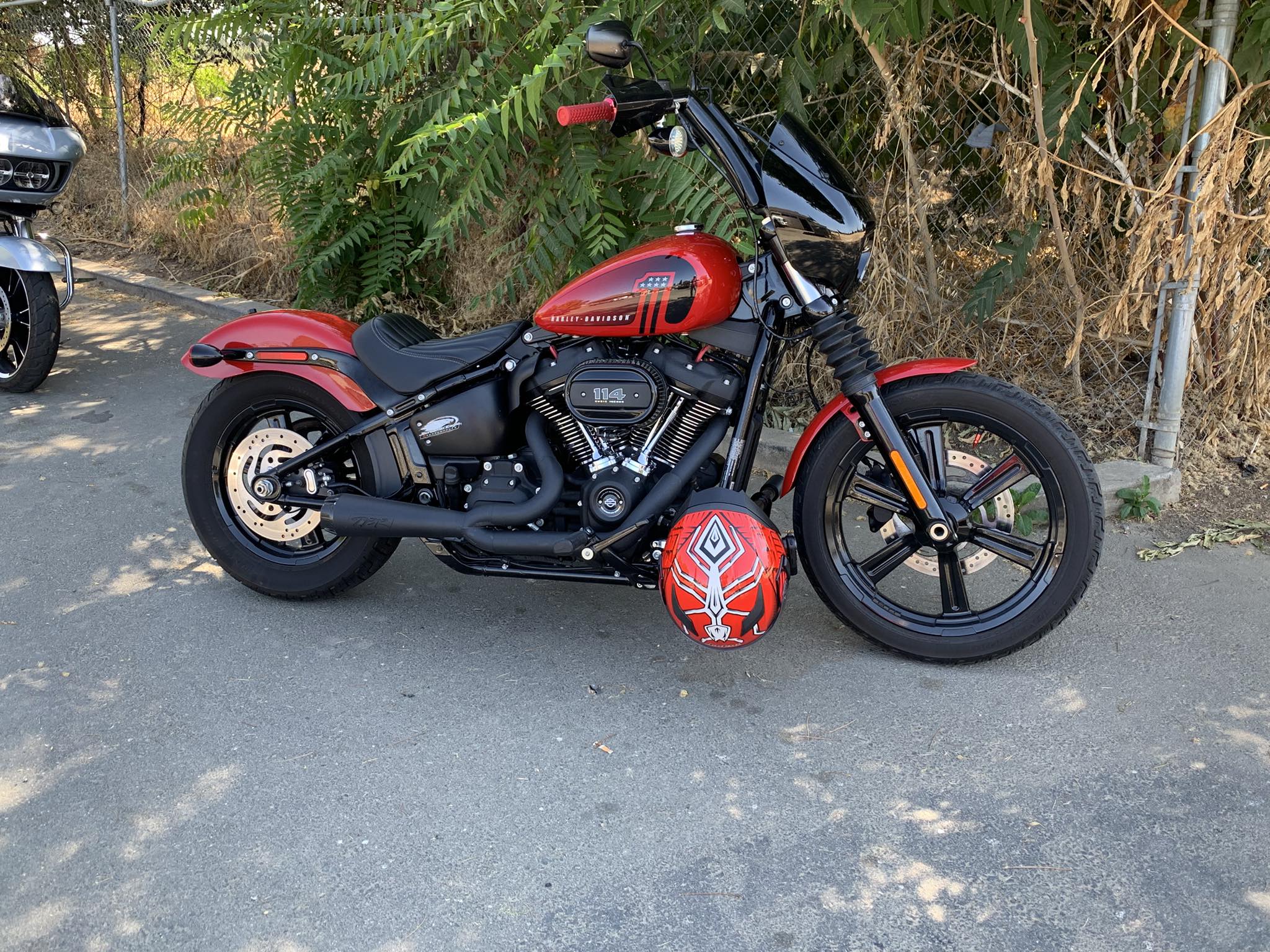 Where to find red trim parts for a Redline Red Street Bob?