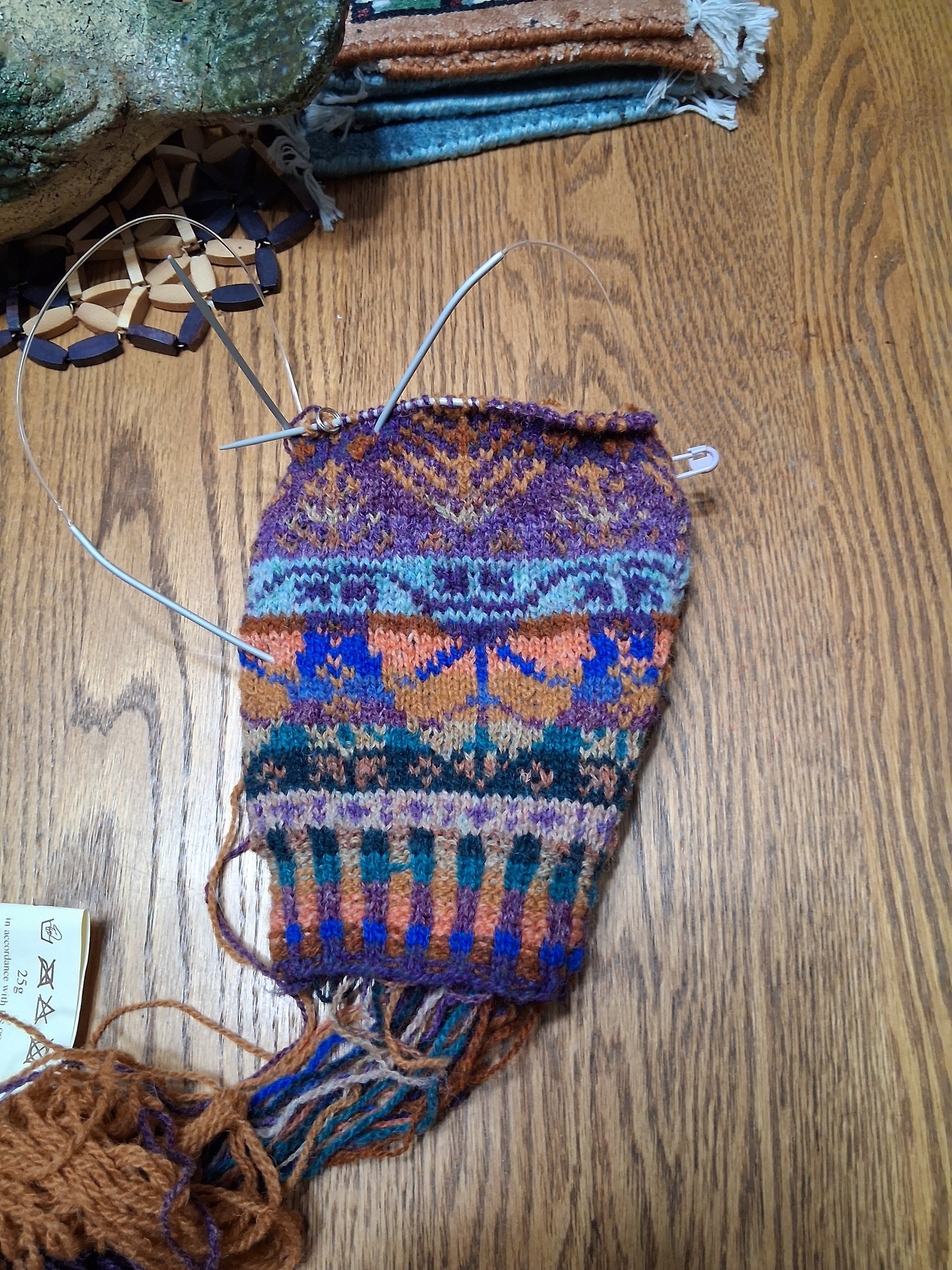 Knitting Oregon autumn sweater with modifications