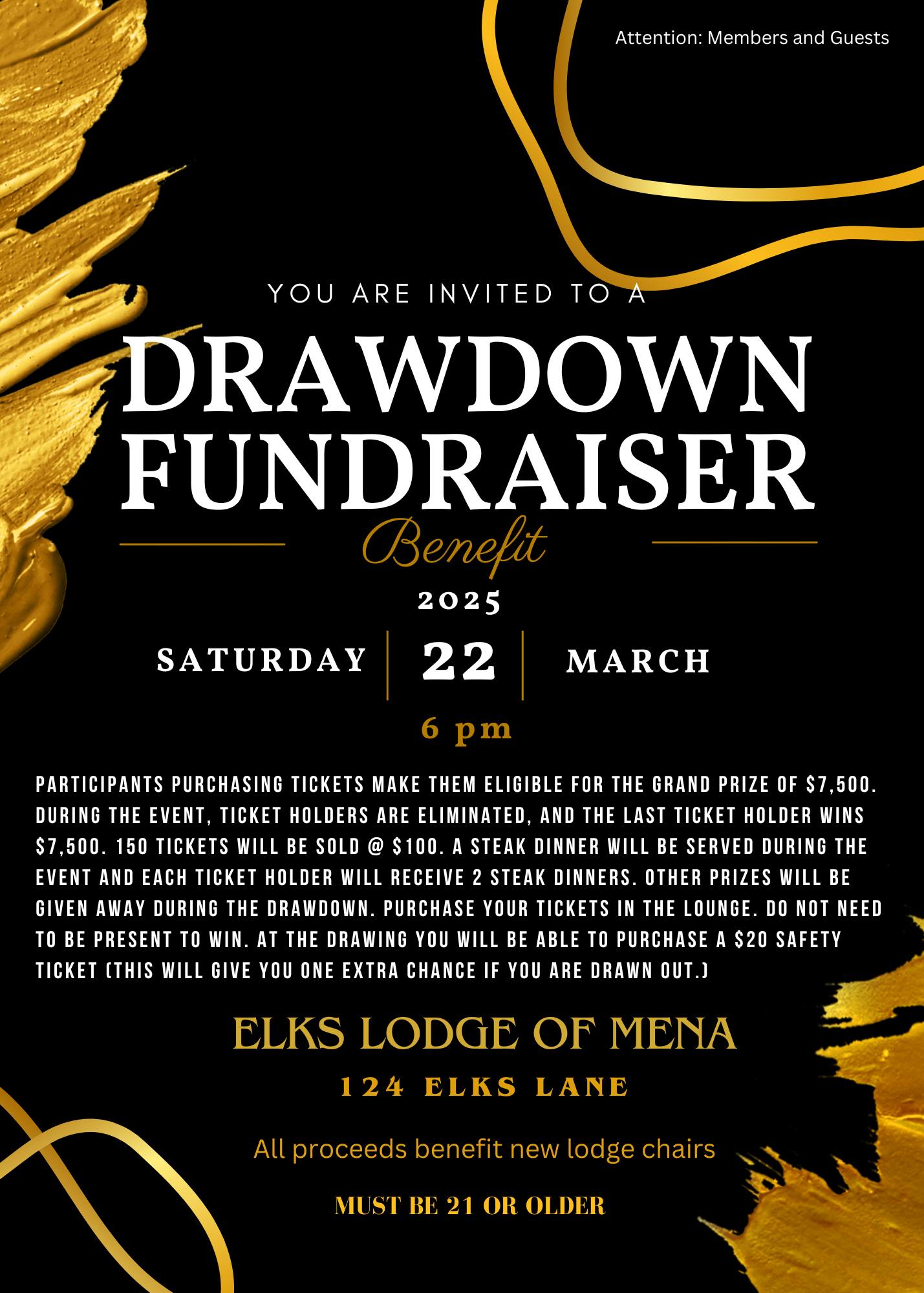 Elks Happenings - Mena, AR Lodge 781 | Get your Drawdown Tickets in the ...