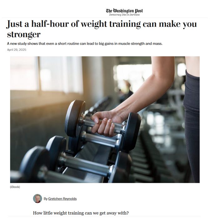Brad - Our study on minimum effective dose training was featured in a ...