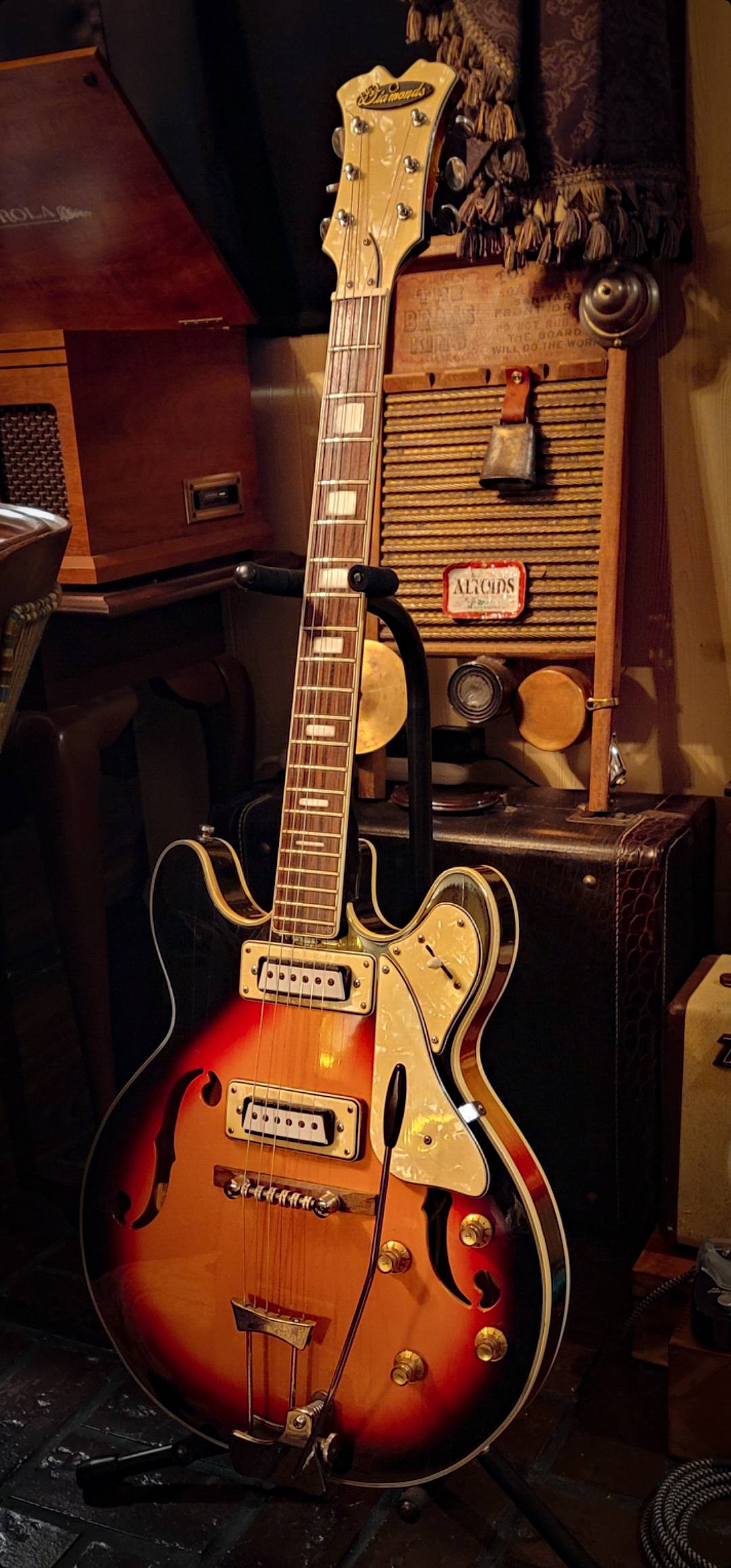 Aria Diamond 1202T guitar setup and sound