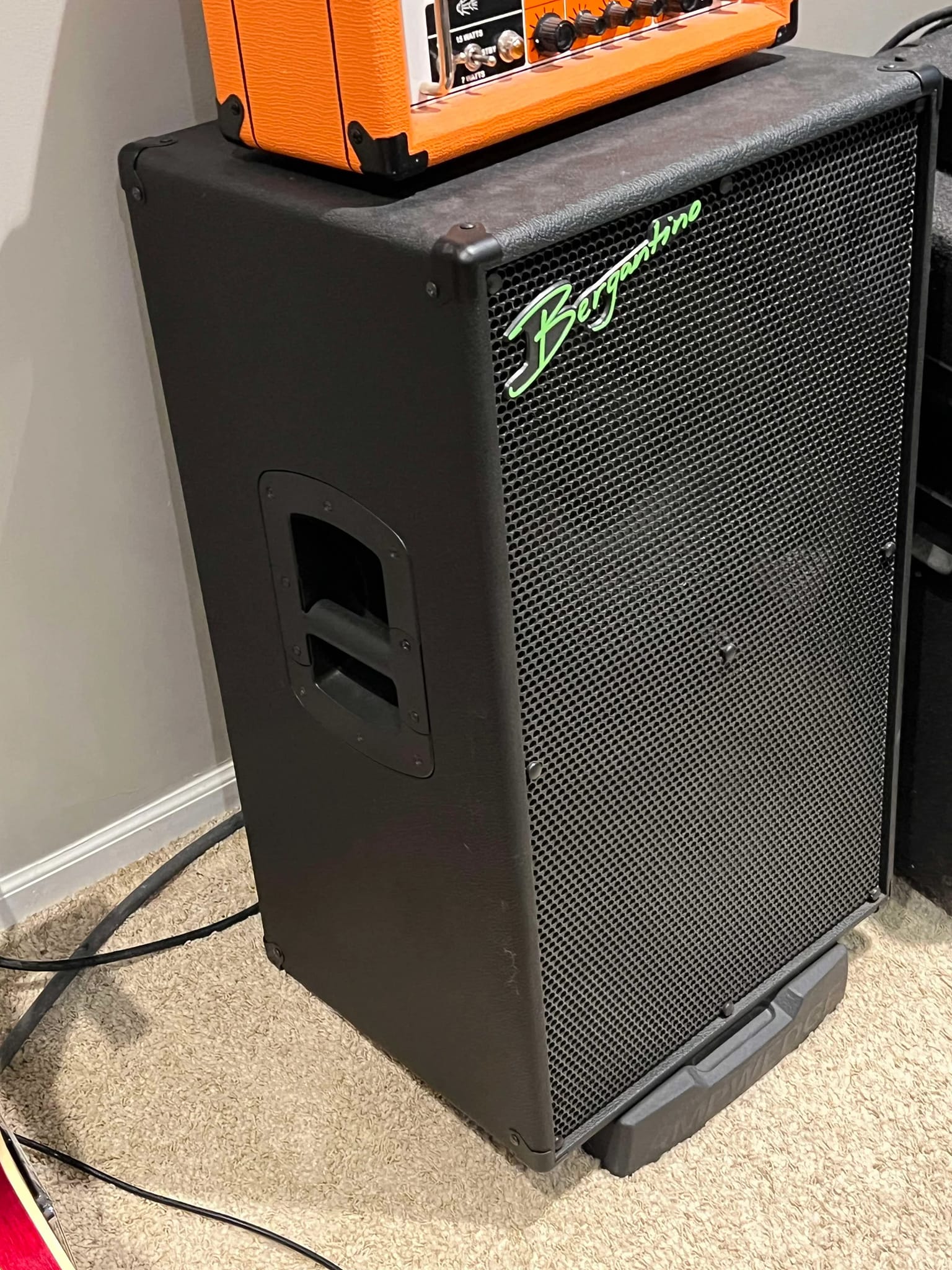 Check out this pair of used Bergantino AE112 cabs with covers in