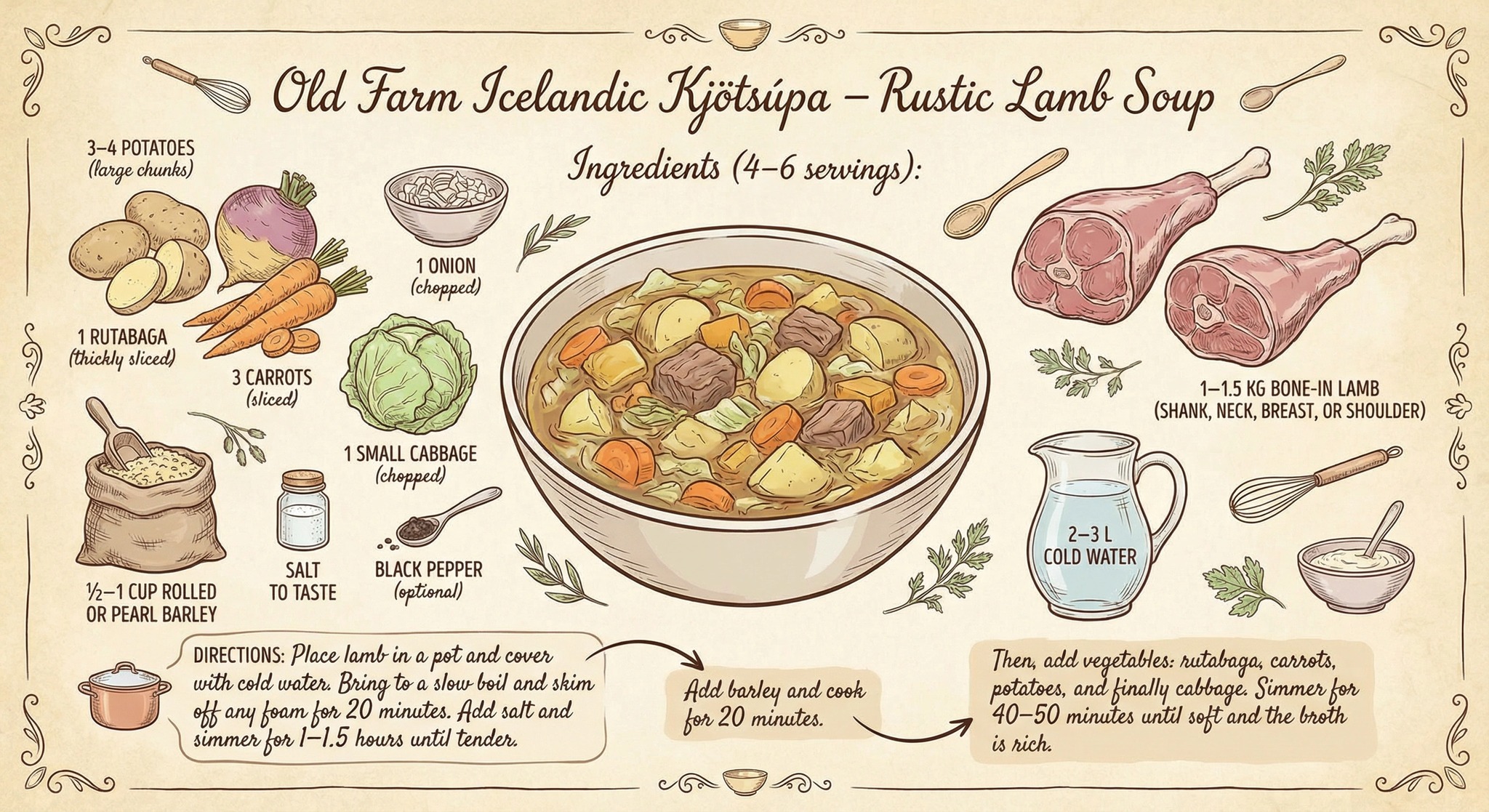 Gamaldags matur | Gamaldags íslensk kjötsúpa - Eins og AI taka ...