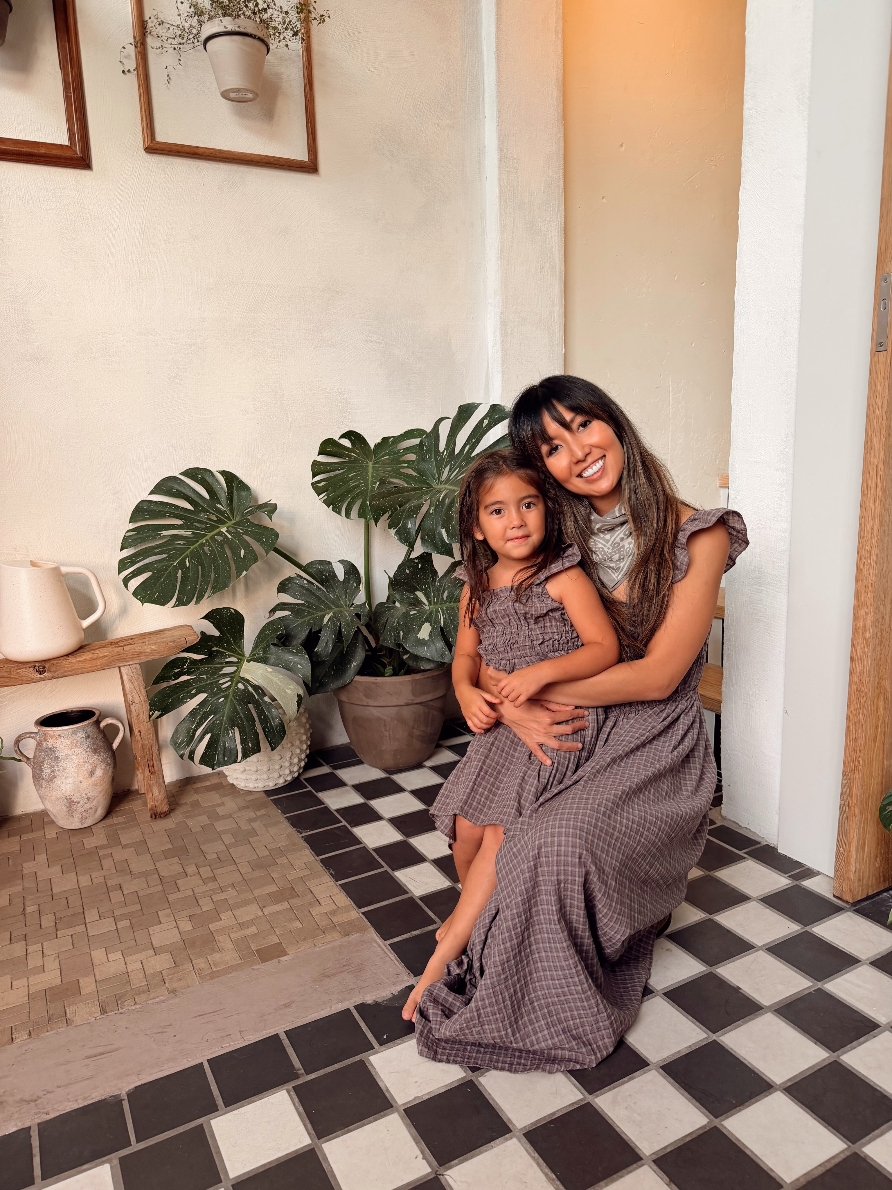 Rebecca Robertson LoFlin's matching dresses for her and her mini