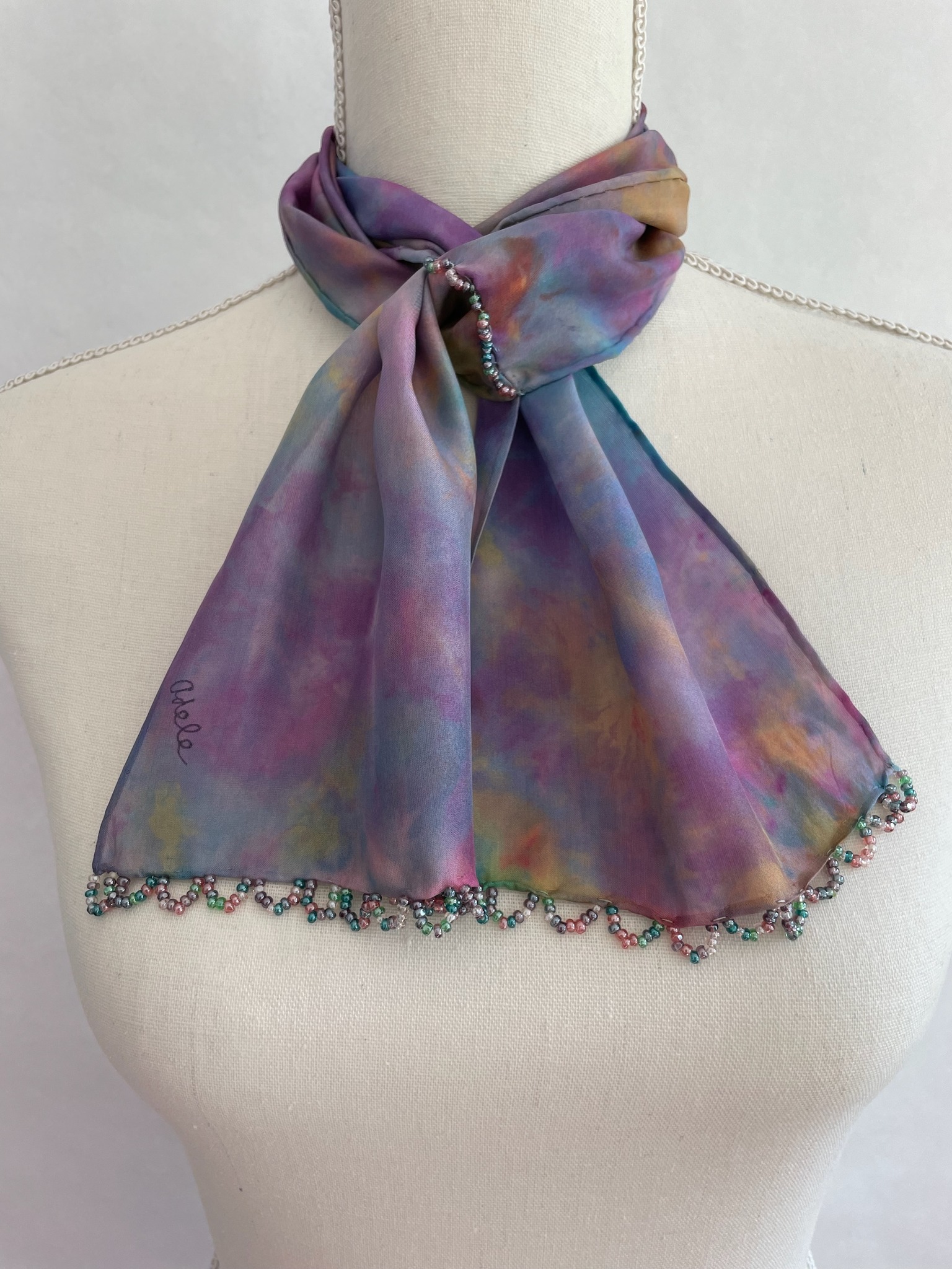 70% Cashmere 30% Silk Square Shawl Scarf – Women’s Elegant Wrap, Bags & Jewelry Print, Handmade 135cm