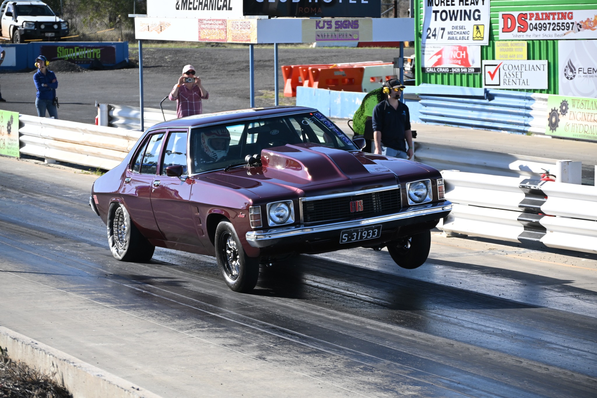 Ironbark Raceway, Roma, Qld | Getting a good launch with some air under ...