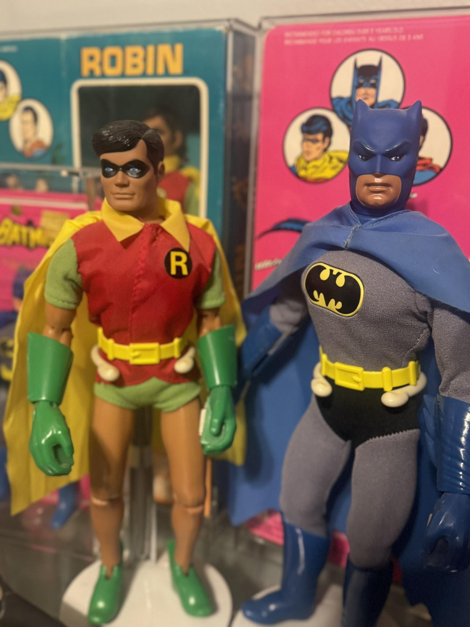 Mego Batman and original Robin figure
