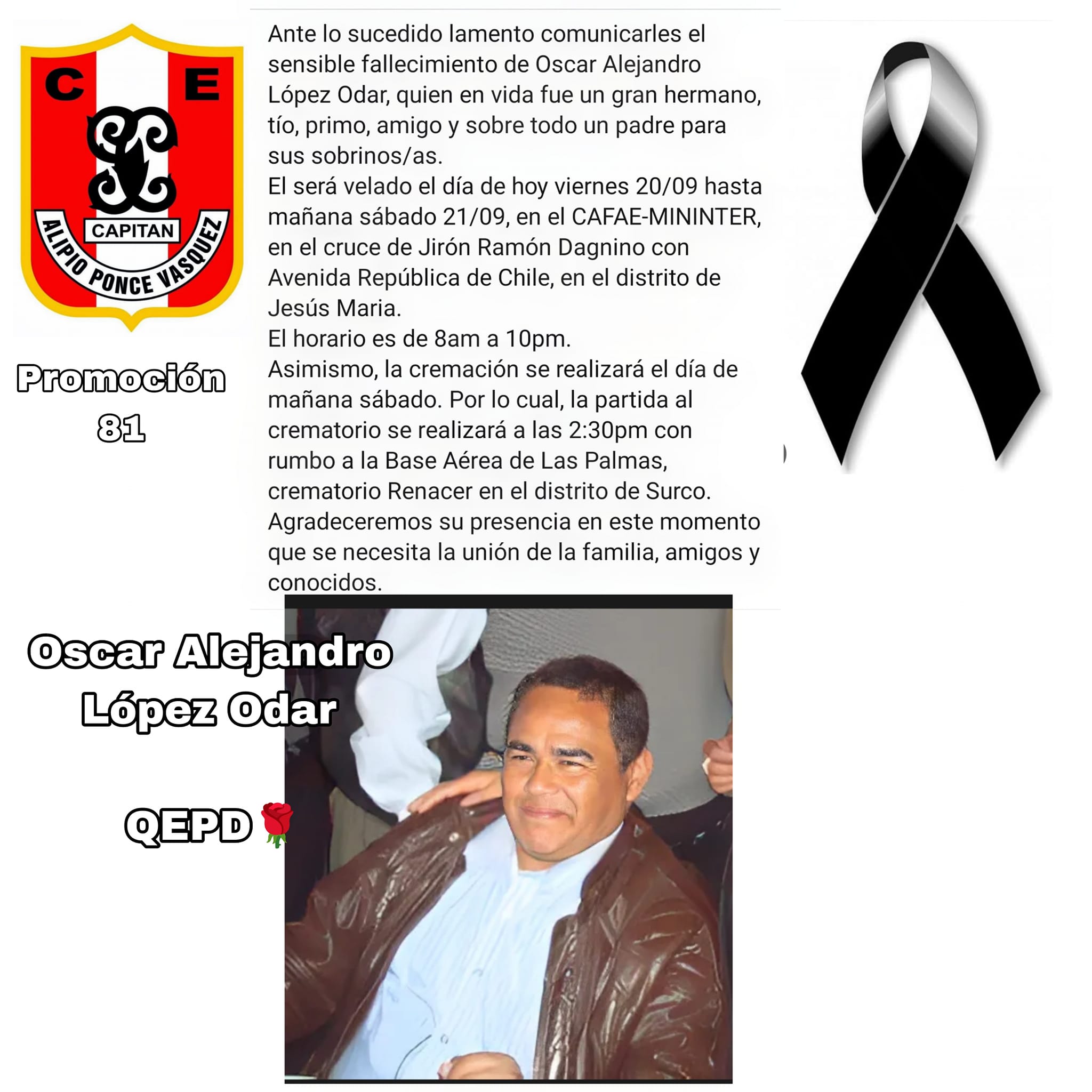 C.E. CAP.GC. ALIPIO PONCE VASQUEZ - LIMA - PERU | La promoción 81 ...