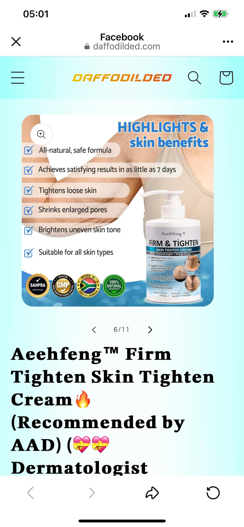 Warning - I ordered on the 18th of December this cream after i investigated the supplier - also read that it is shipped from SA. I have not received anything