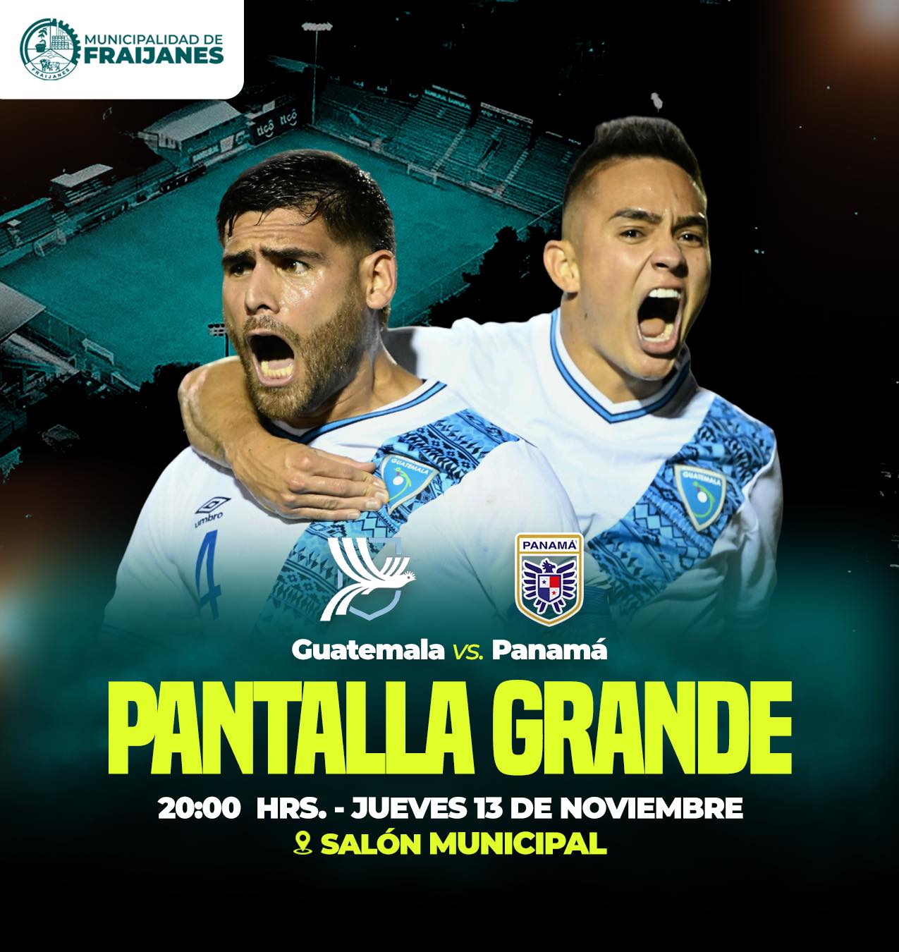 Daniel - Pantalla gigante en Fraijanes para ver juntos el partidazo de ...