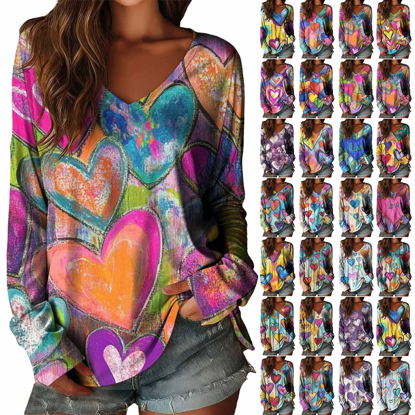 Yihaojia Women's Linen Blend Shirt - Loose Fit V-Neck Tunic Top, Long Sleeve, Plus Size S-5XL