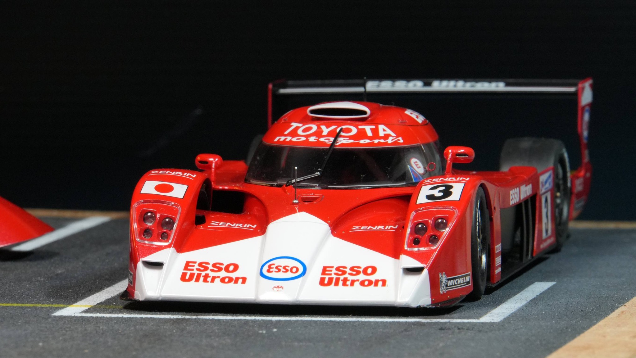 Tamiya Toyota TS020 GT One model build in bright mica red