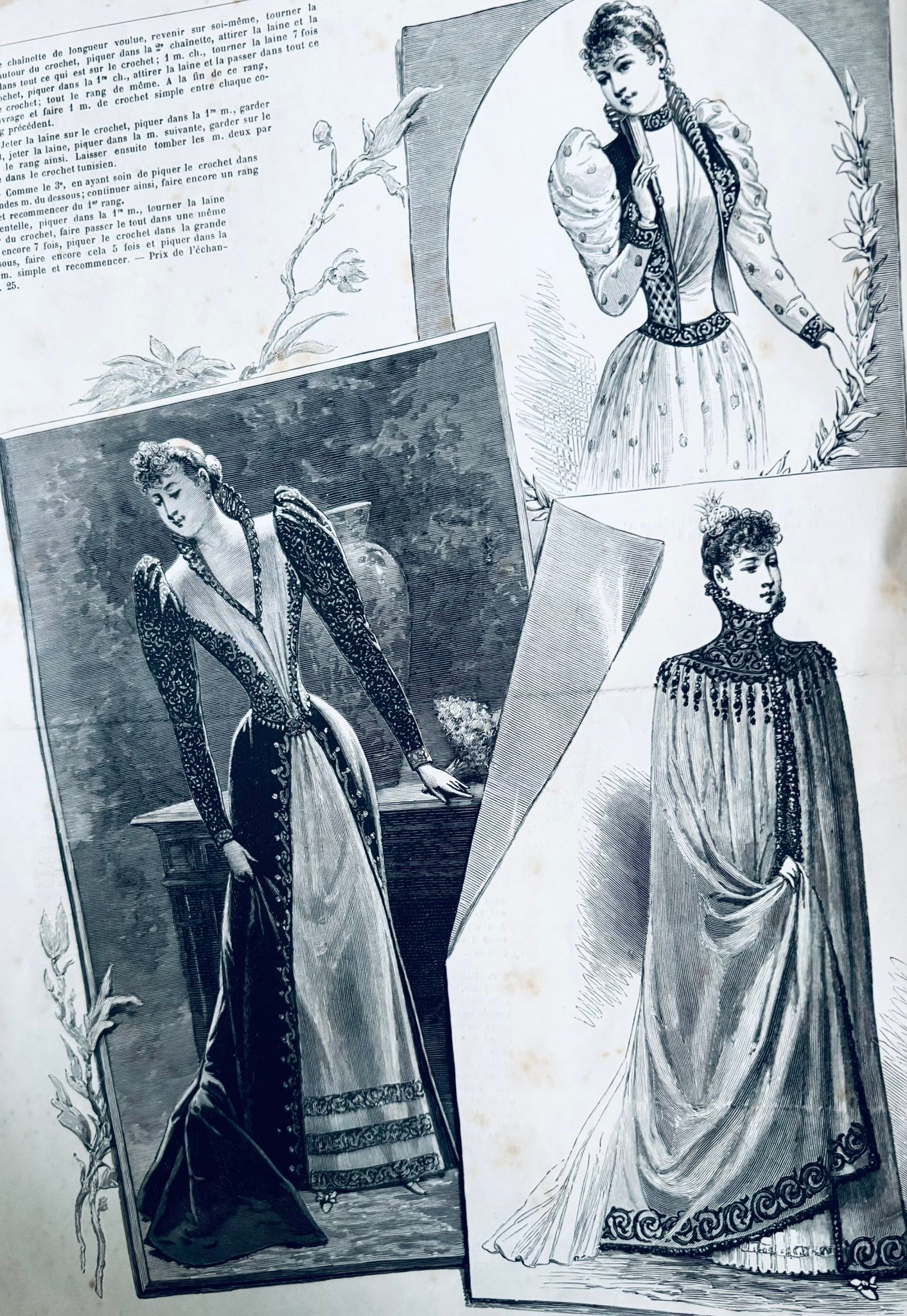 Livre Ancien 'Le Moniteur De La Mode' - Année 1866, Relié, Illustrations Coloriées